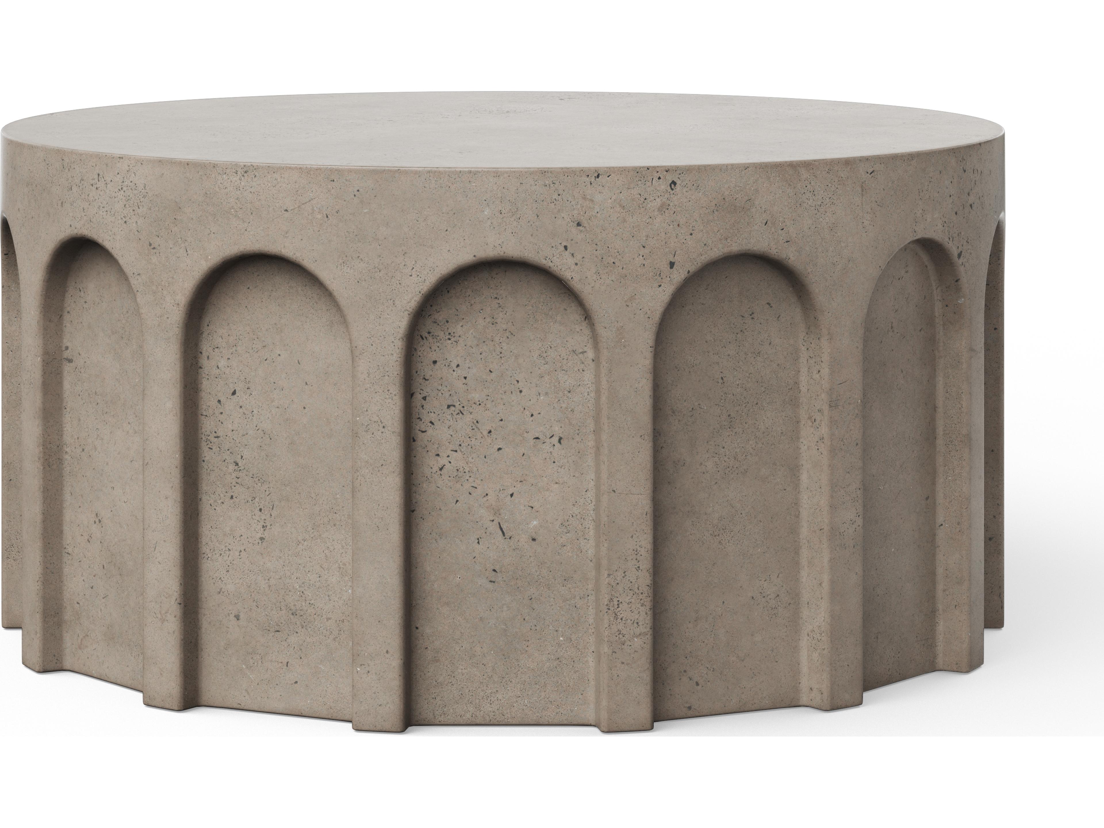 Mixx Dark Grey Concrete Round Coffee Table