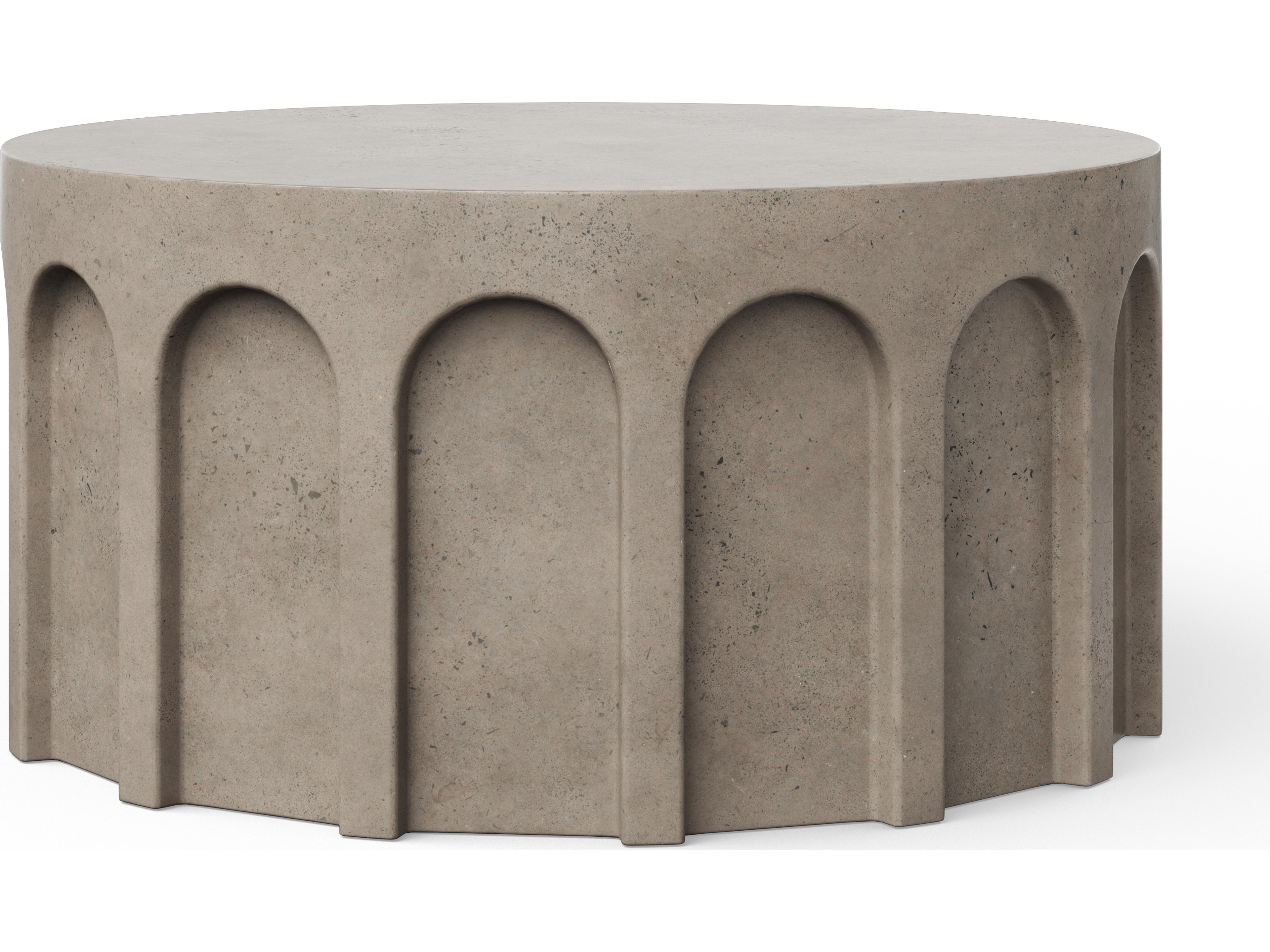 Urbia Outdoor Mixx Dark Grey Concrete Round Coffee Table