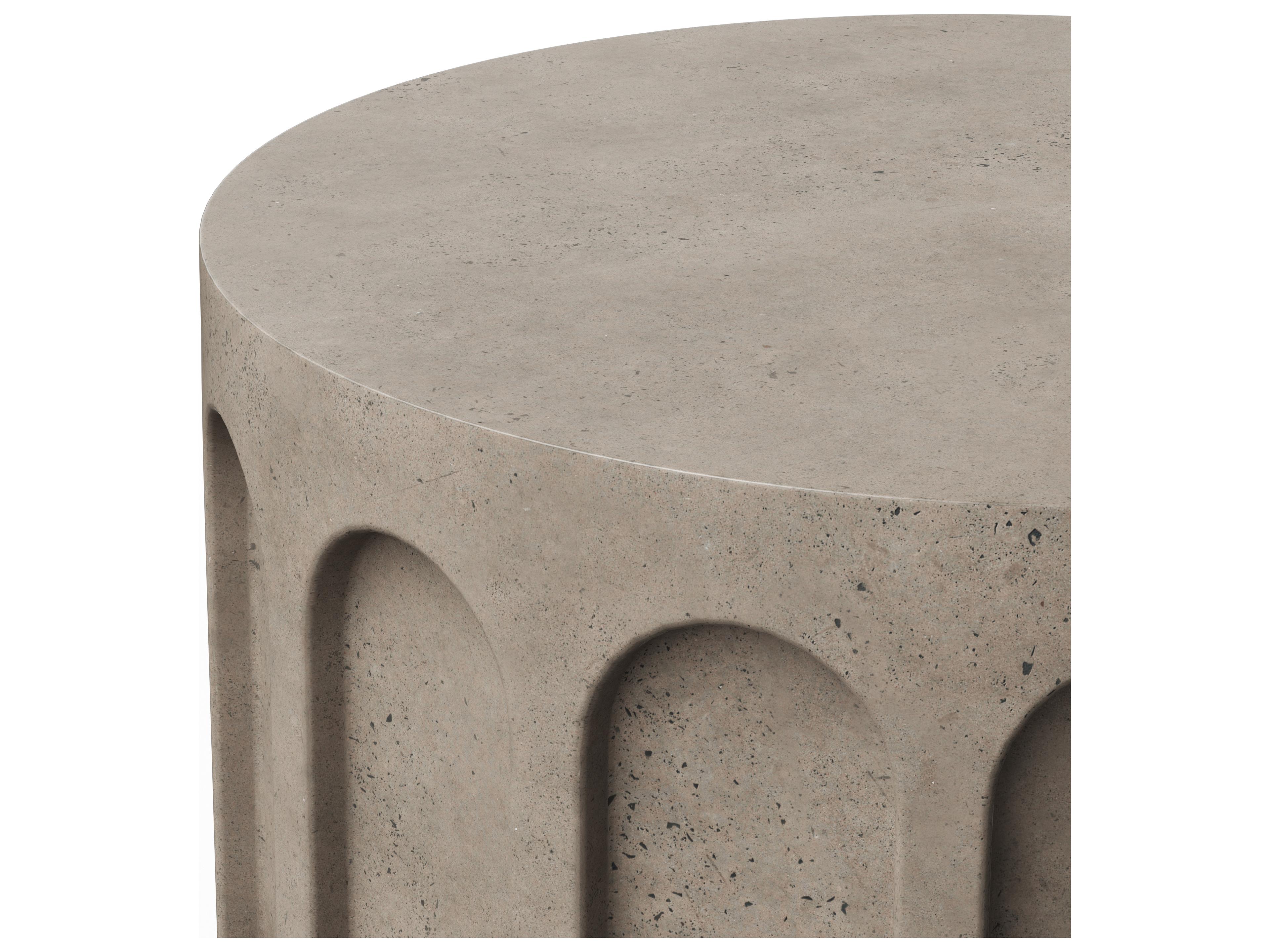 Urbia Outdoor Mixx Dark Grey Concrete Round Coffee Table