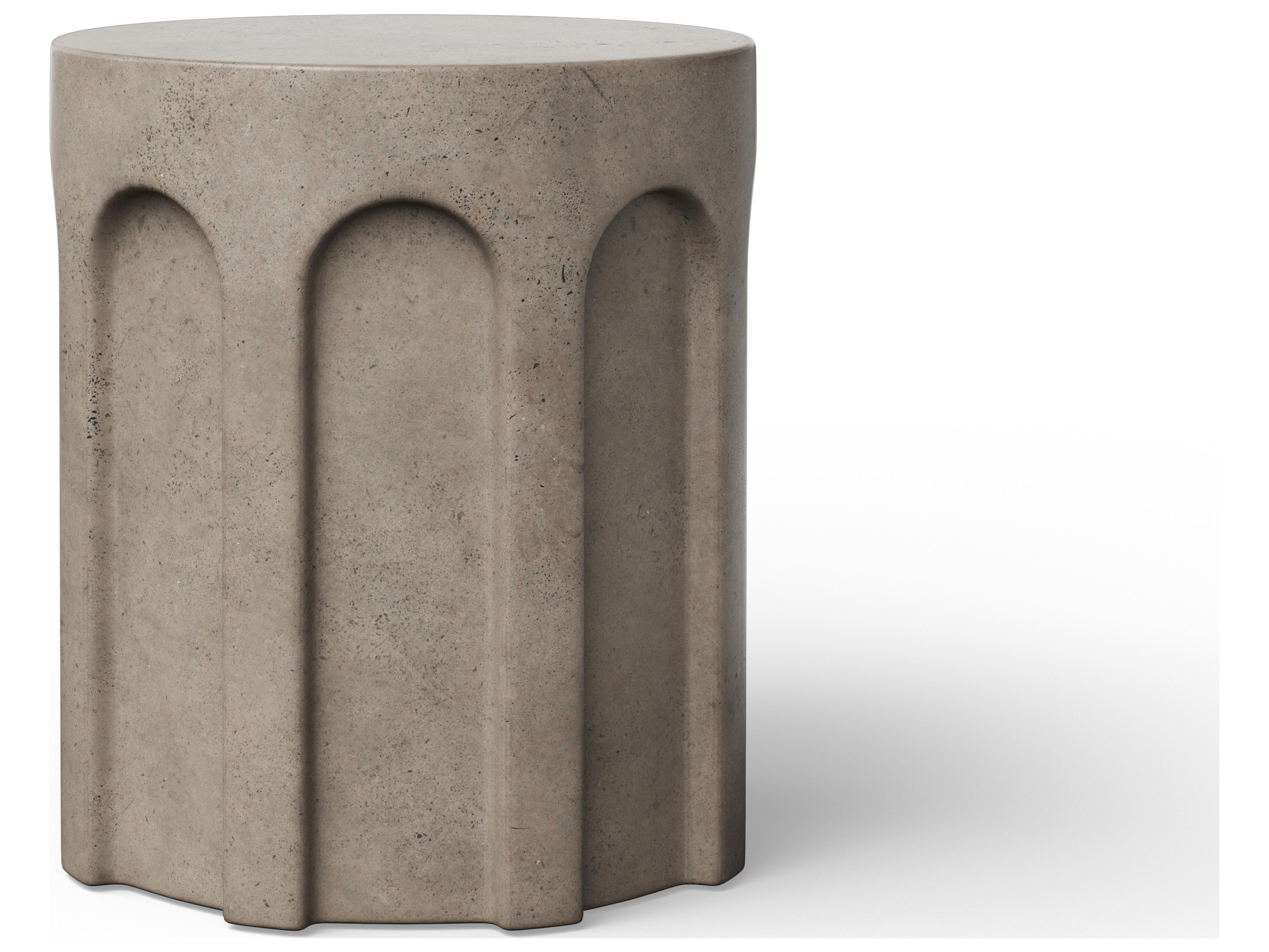 Urbia Outdoor Mixx Dark Grey Concrete Garden Stool