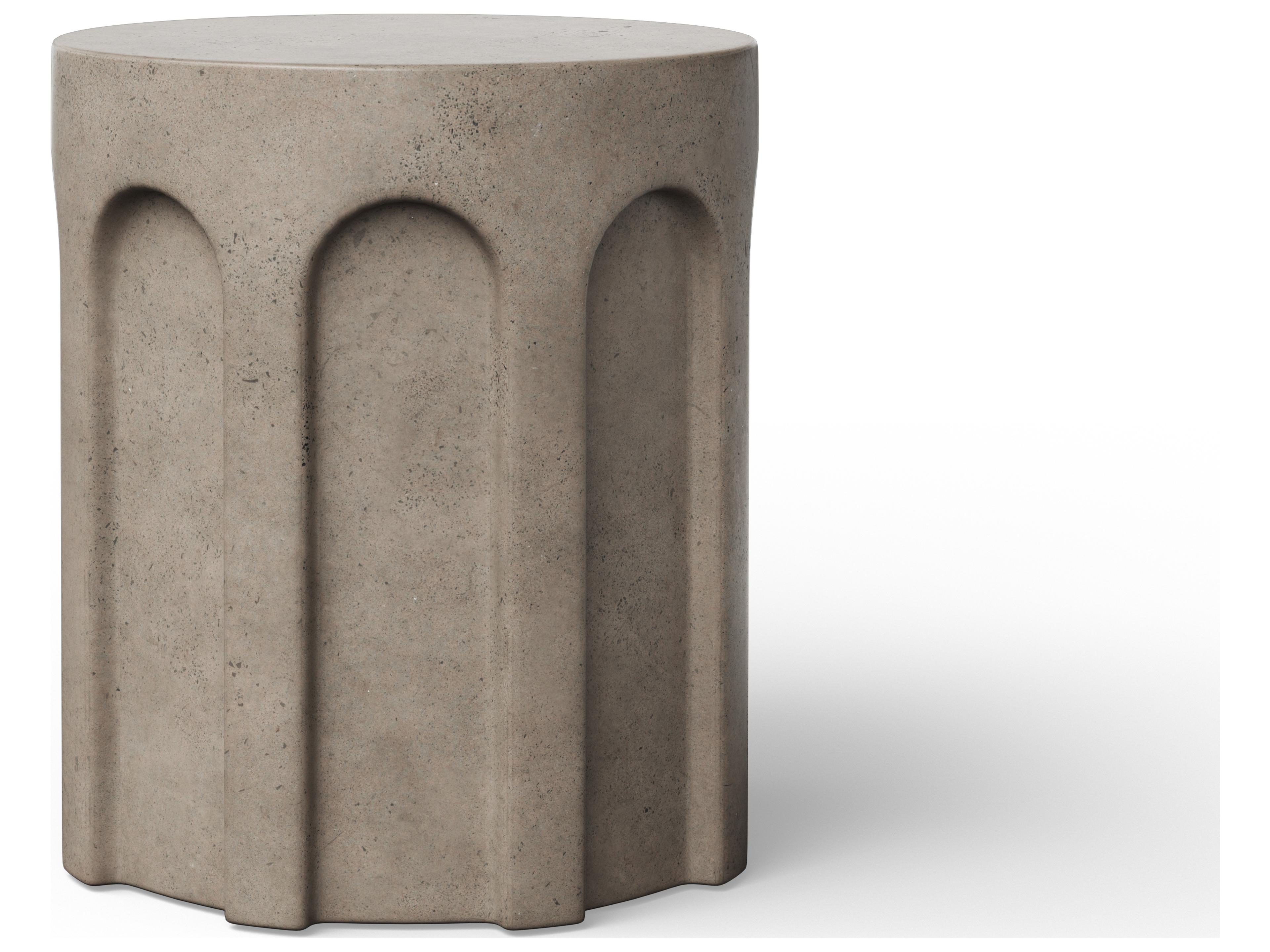 Urbia Outdoor Mixx Dark Grey Concrete Garden Stool