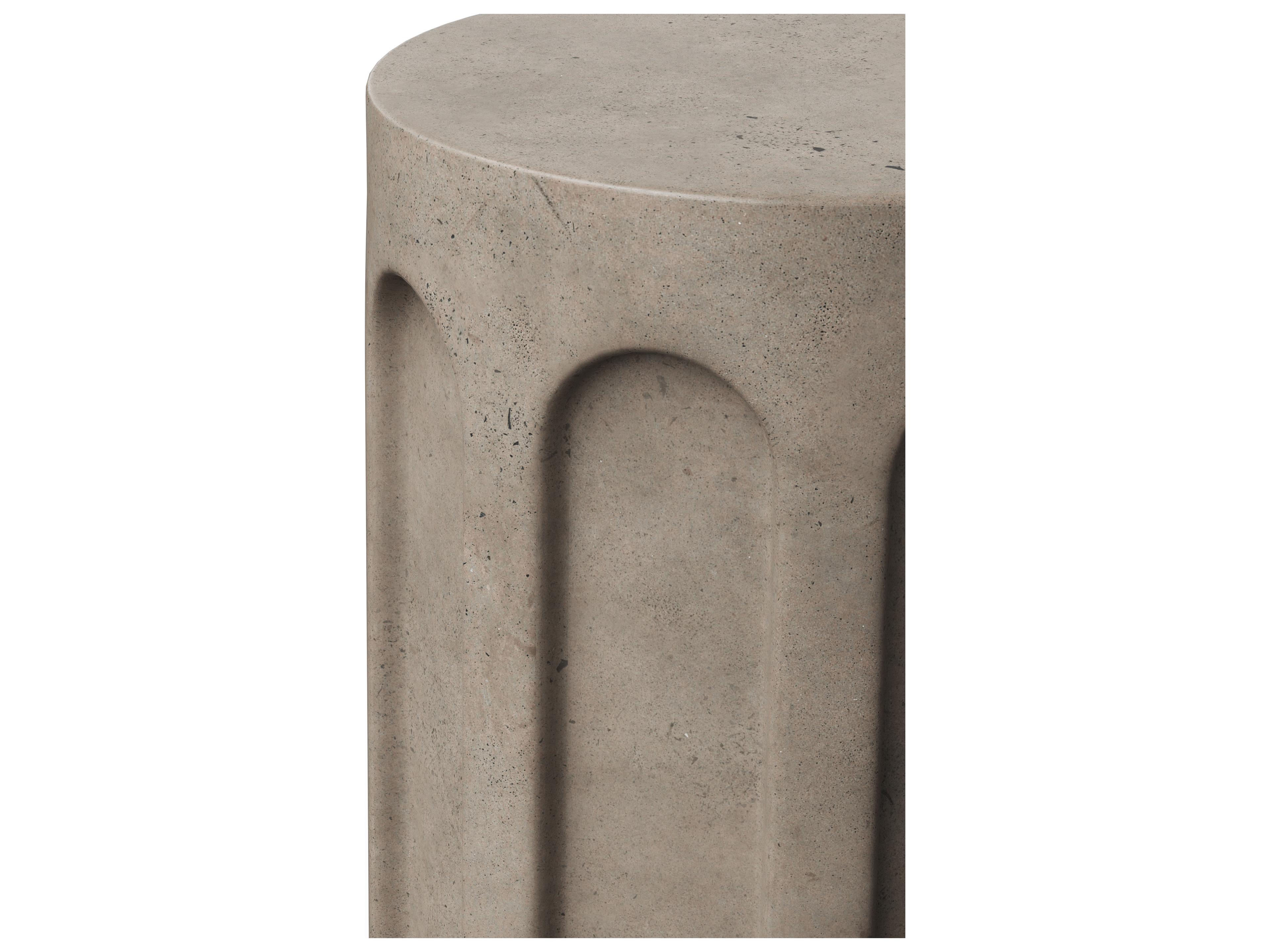 Urbia Outdoor Mixx Dark Grey Concrete Garden Stool