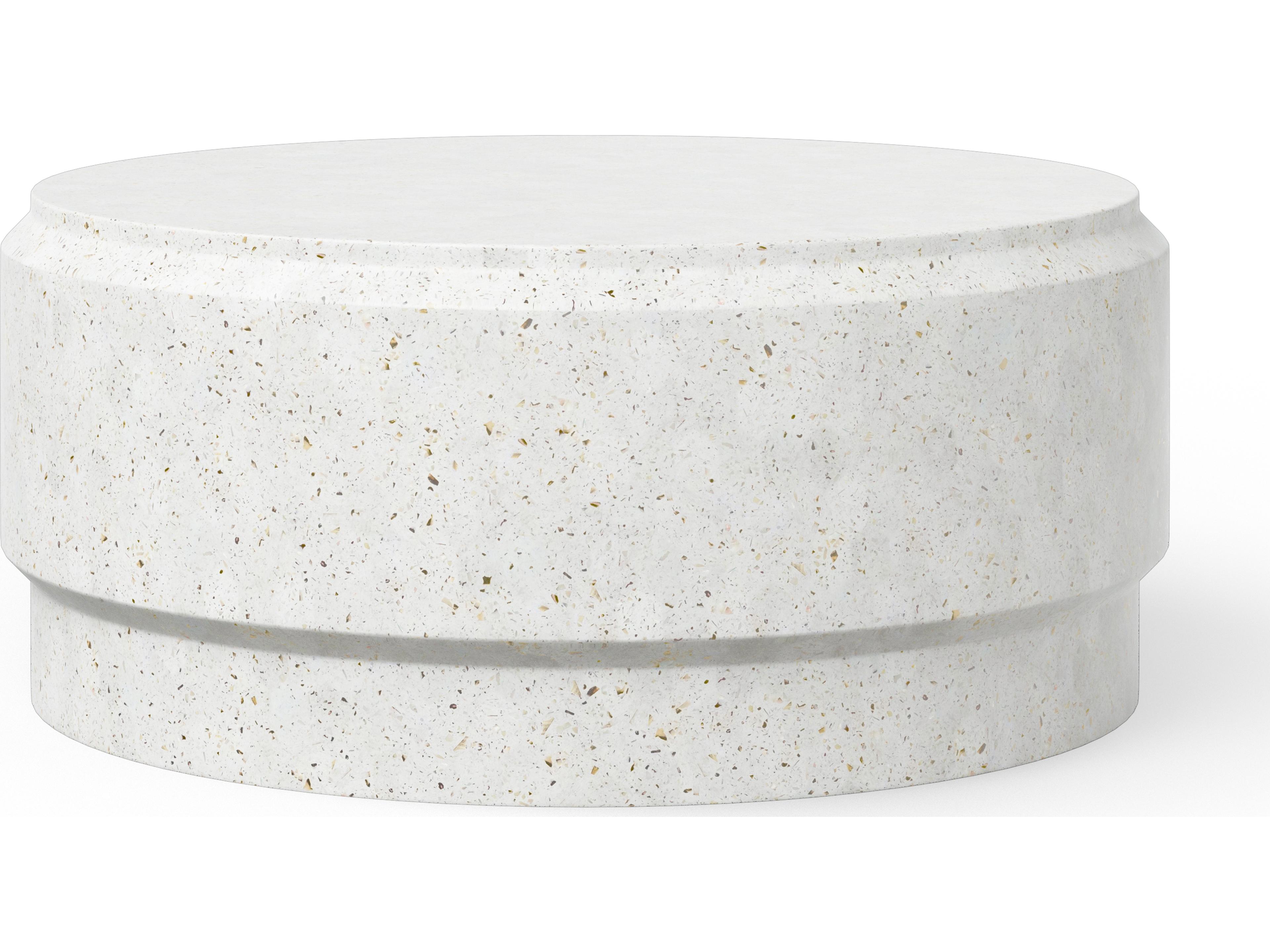 Mixx Ivory Terrazzo Concrete Round Coffee Table