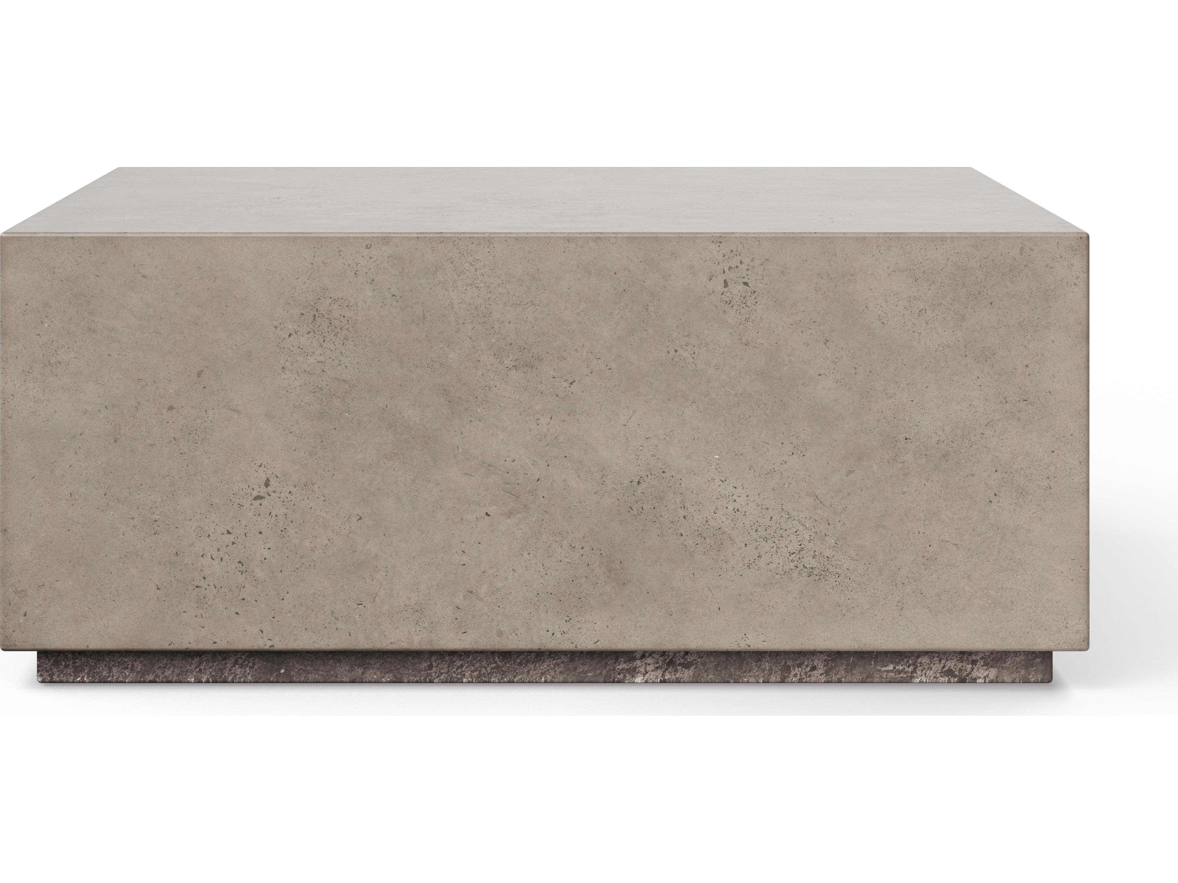 Bloc Dark Grey Concrete Square Coffee Table