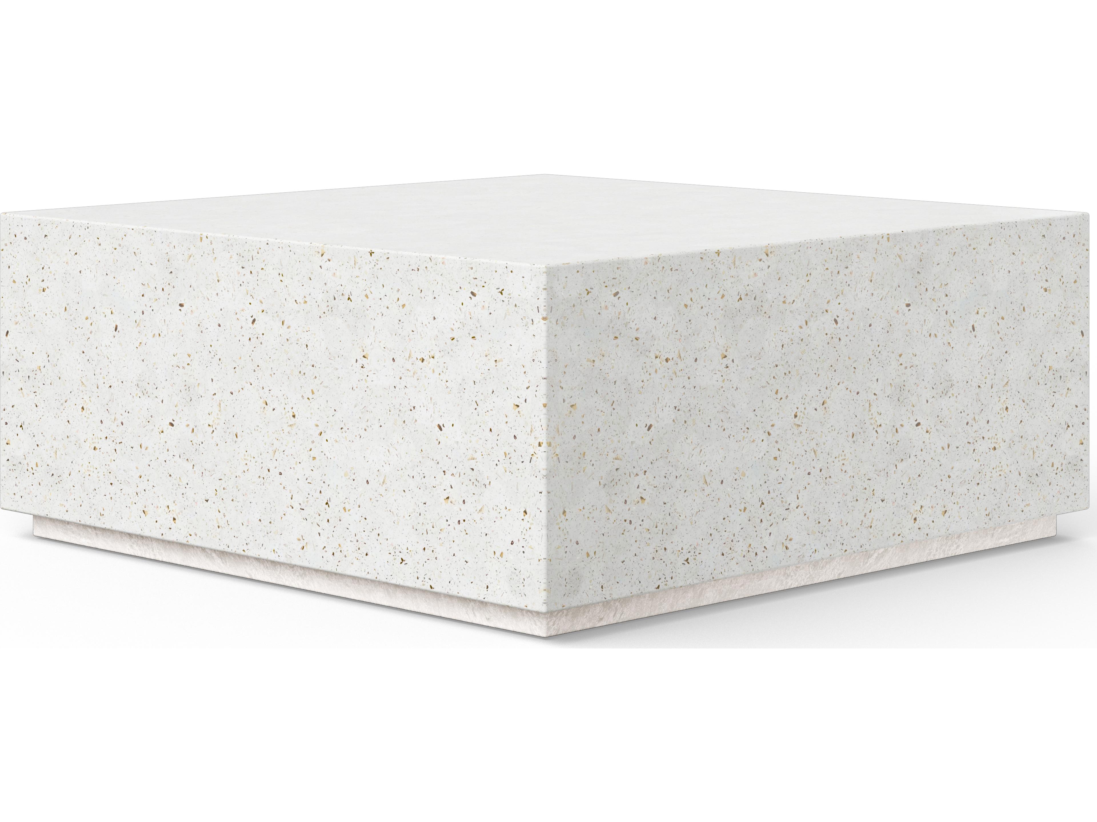 Urbia Outdoor Mixx Ivory Terrazzo Concrete Square Coffee Table