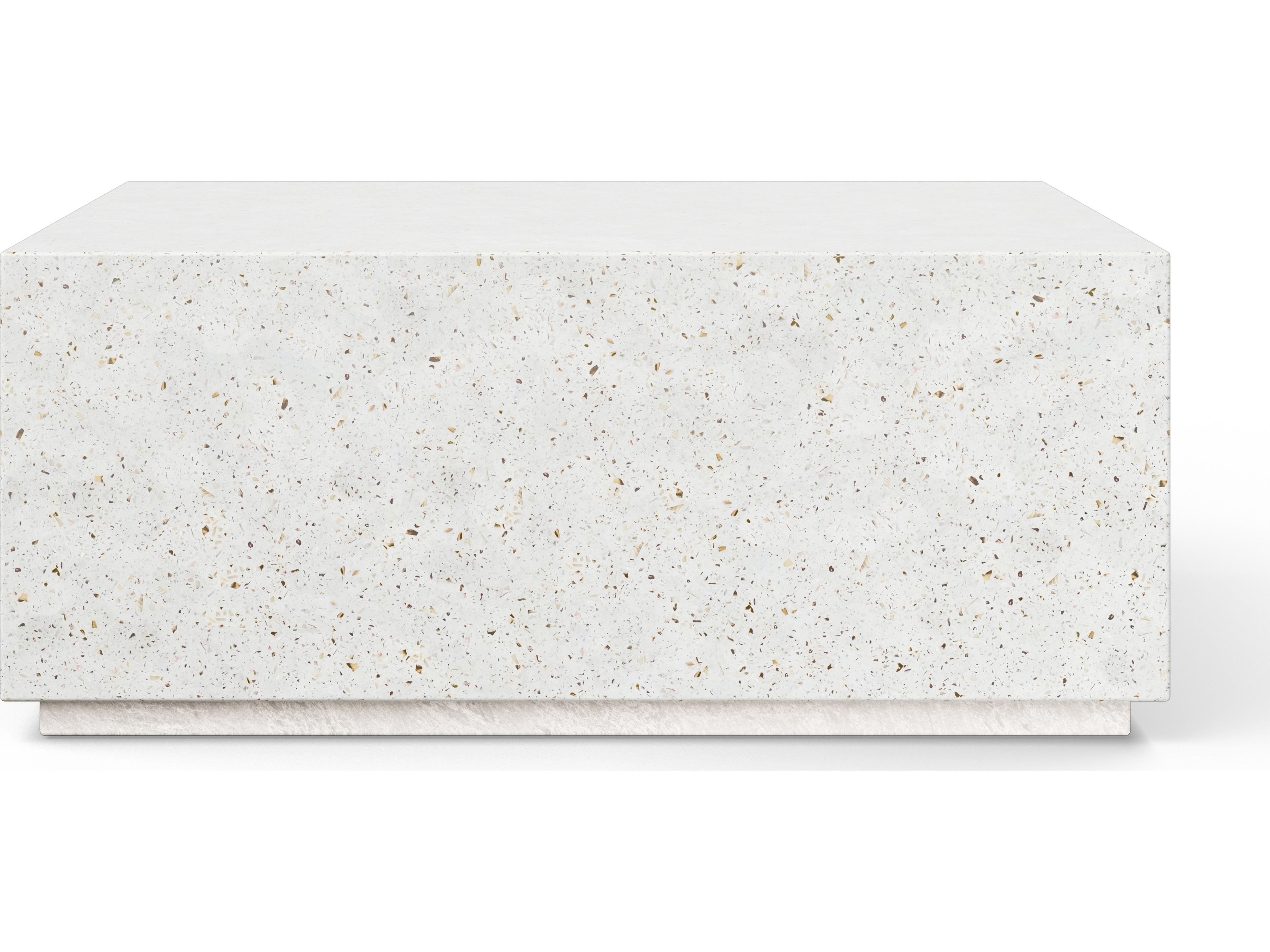 Urbia Outdoor Mixx Ivory Terrazzo Concrete Square Coffee Table