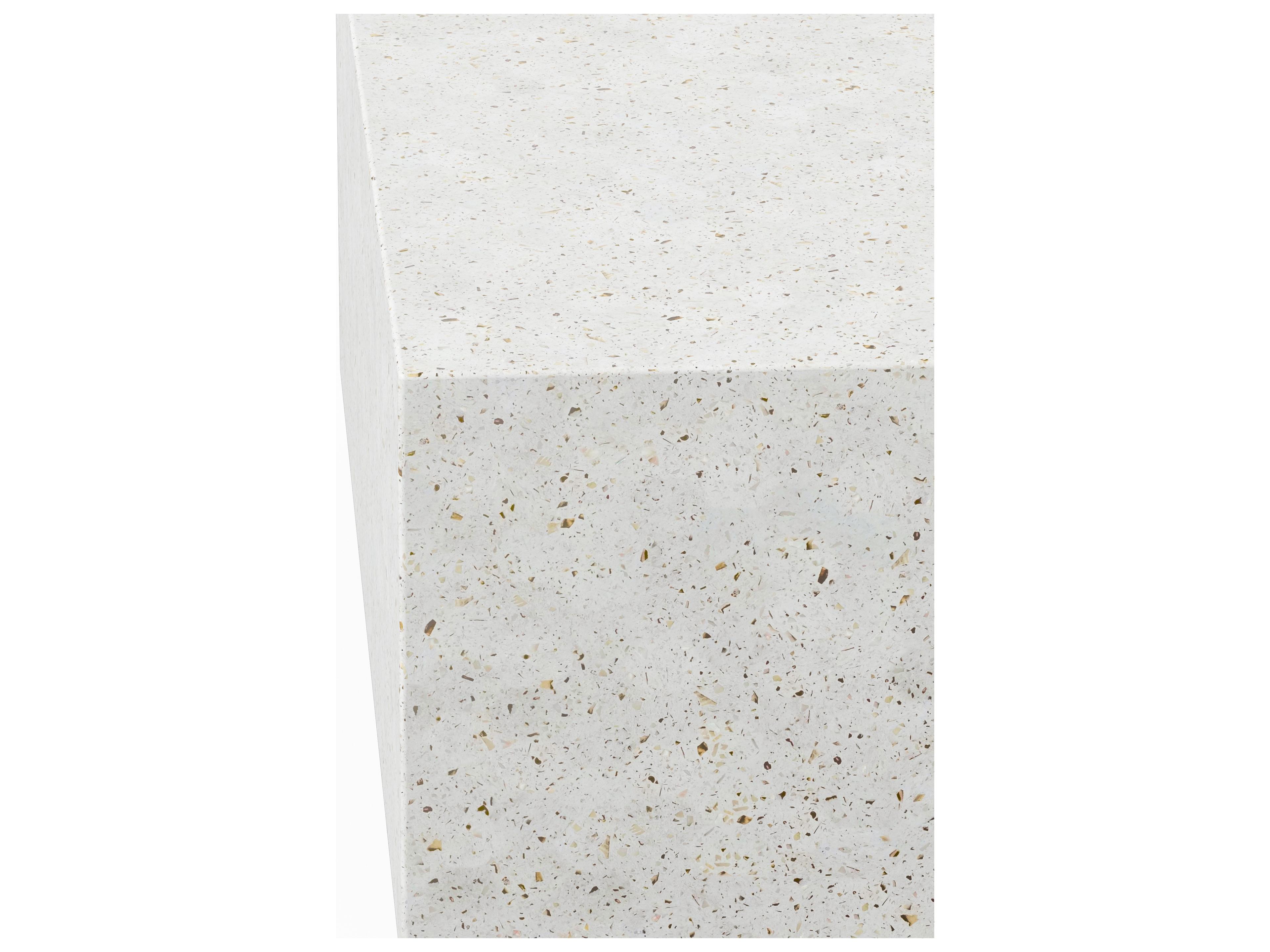 Urbia Outdoor Mixx Ivory Terrazzo Concrete Square Coffee Table