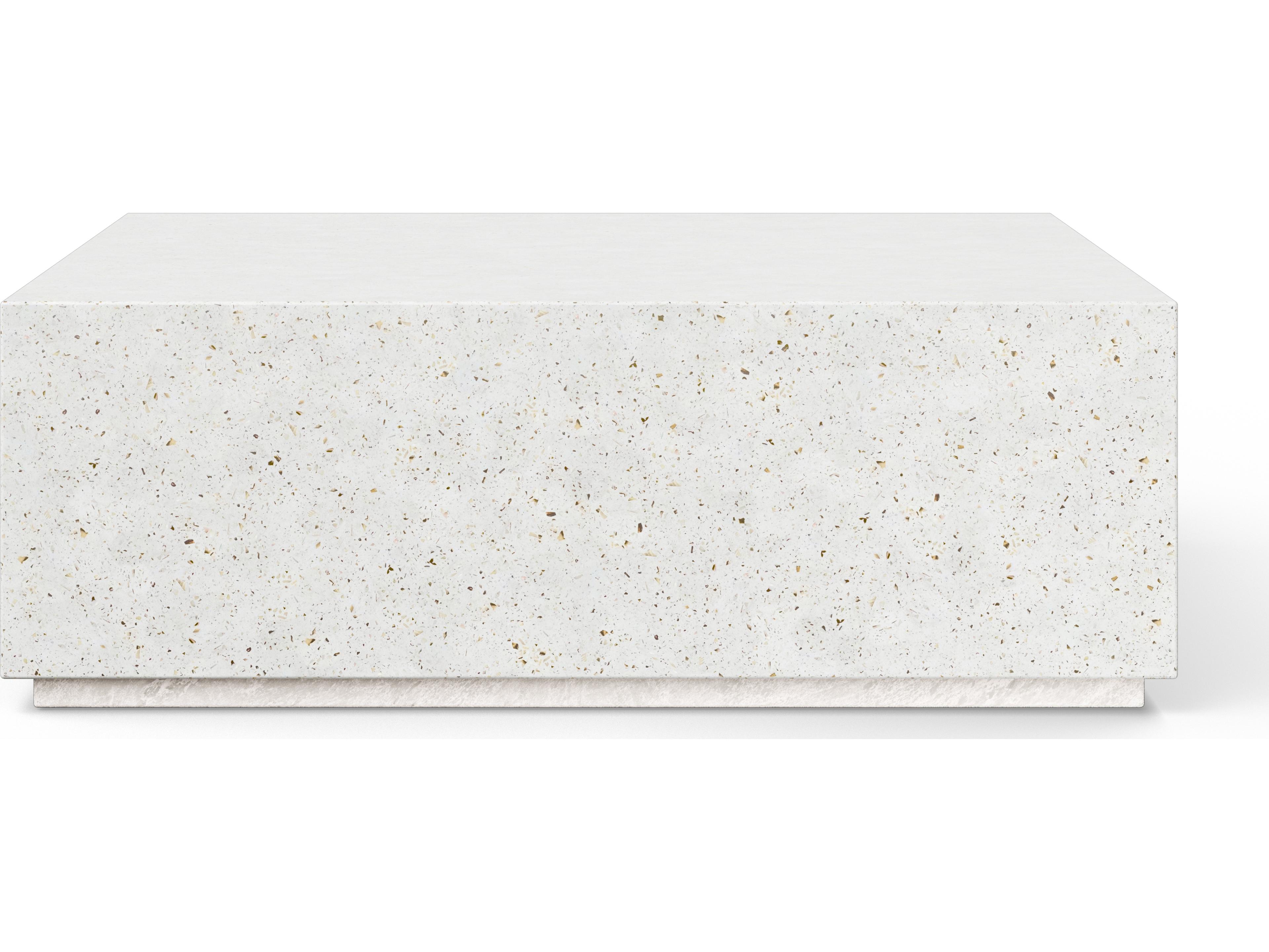 Mixx Ivory Terrazzo Concrete Square Coffee Table
