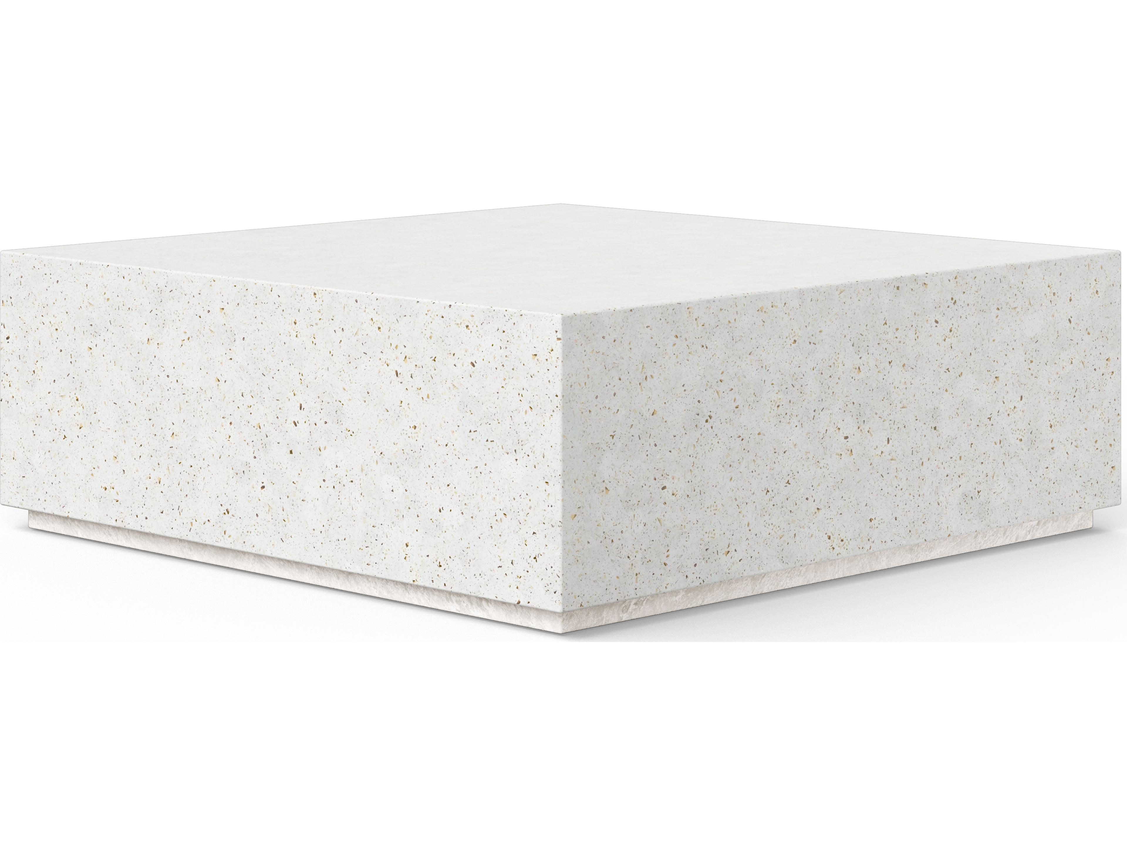 Urbia Outdoor Mixx Ivory Terrazzo Concrete Square Coffee Table