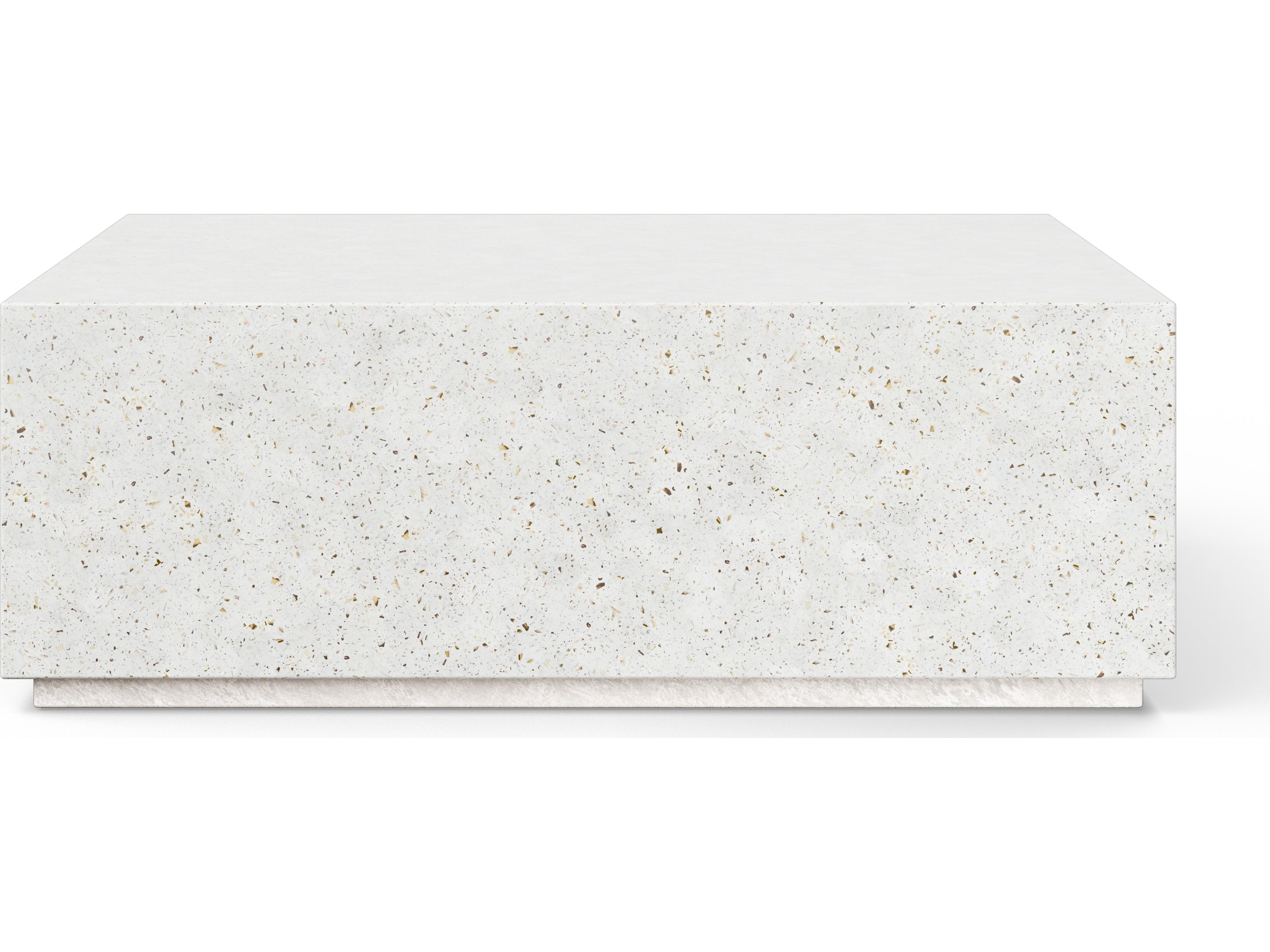 Urbia Outdoor Mixx Ivory Terrazzo Concrete Square Coffee Table