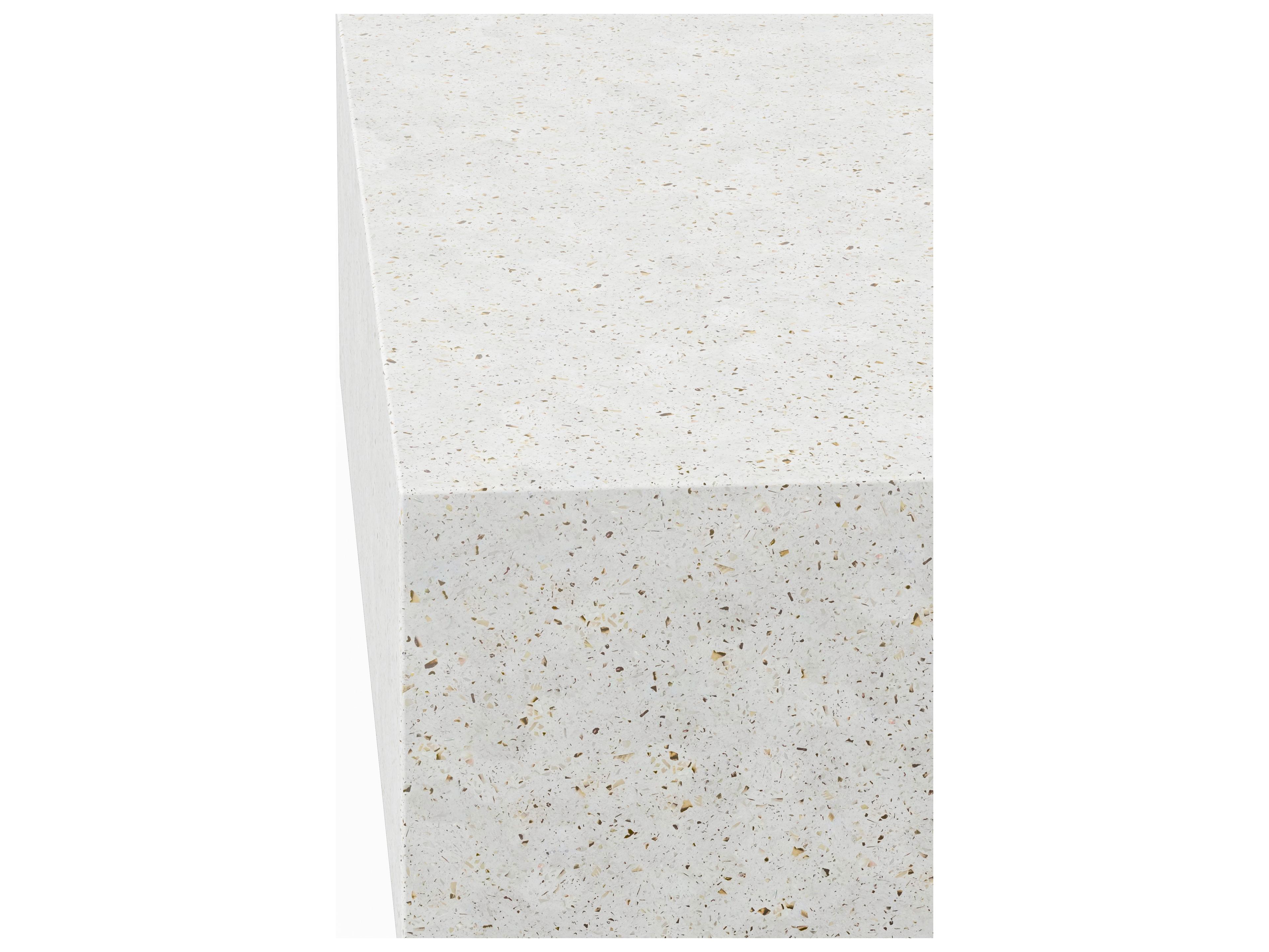 Urbia Outdoor Mixx Ivory Terrazzo Concrete Square Coffee Table