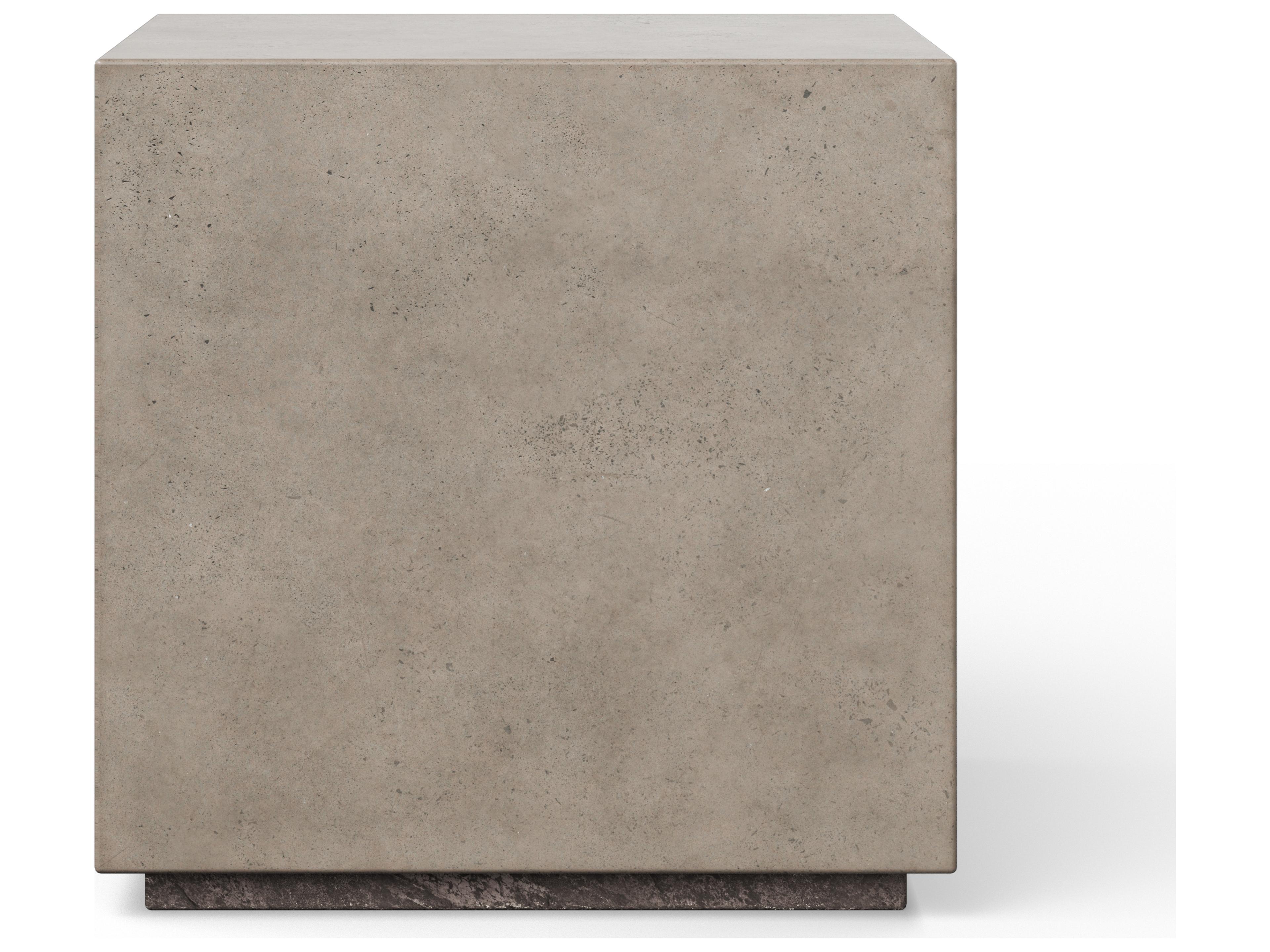 Urbia Outdoor Mixx Dark Grey Concrete Square Garden Stool