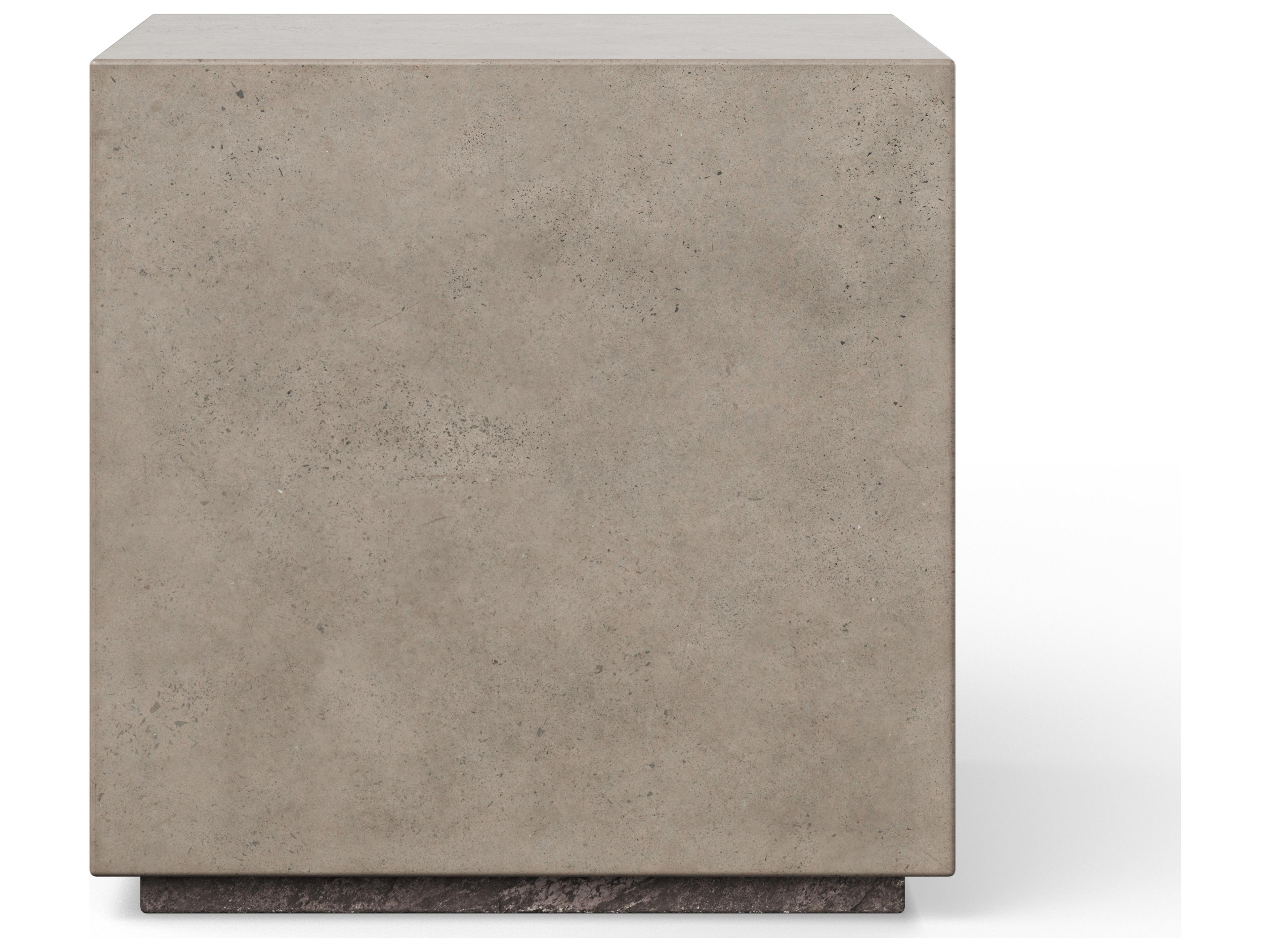 Urbia Outdoor Mixx Dark Grey Concrete Square Garden Stool