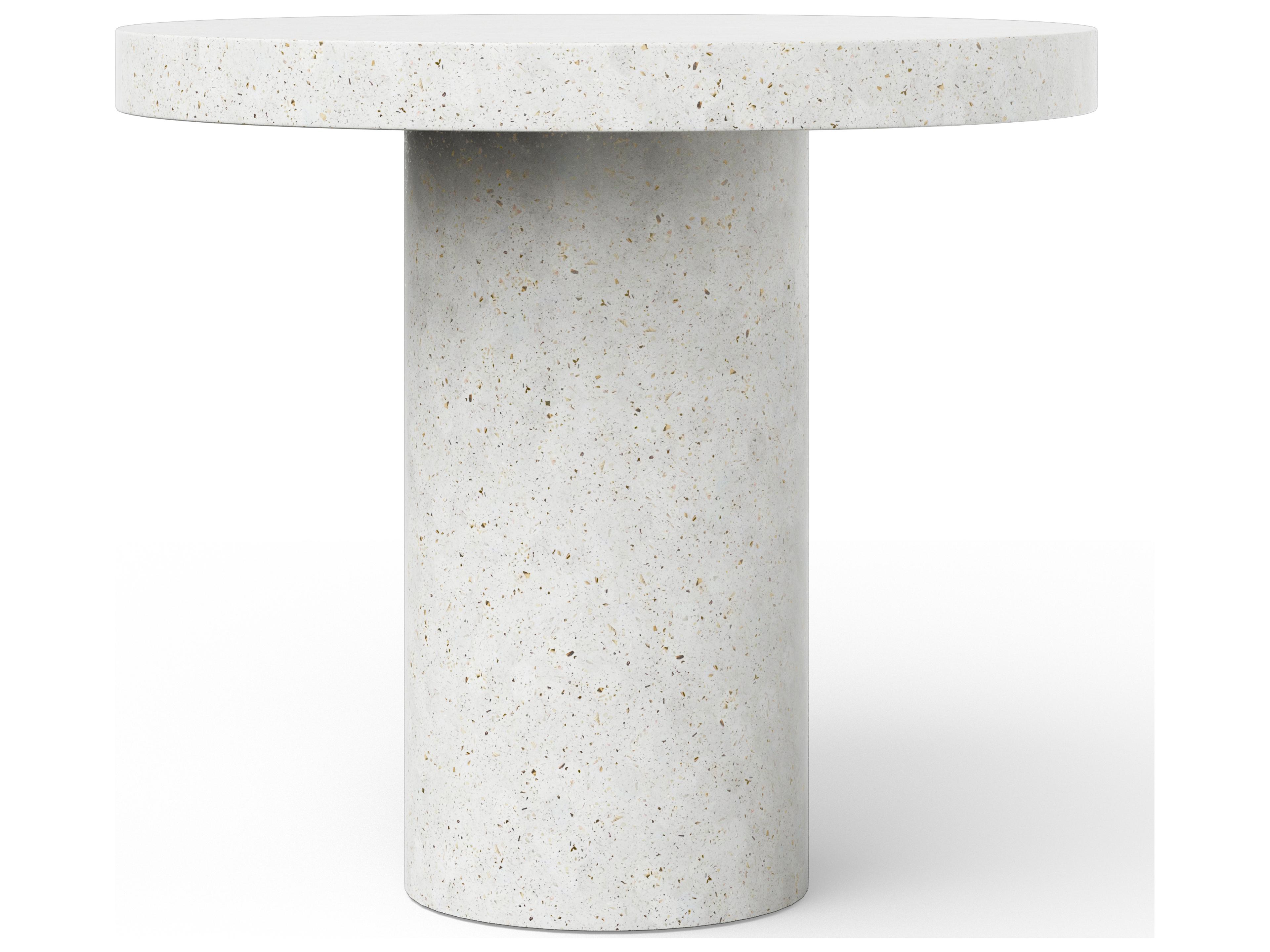 Mixx Ivory Terrazzo Concrete Round Bar Table