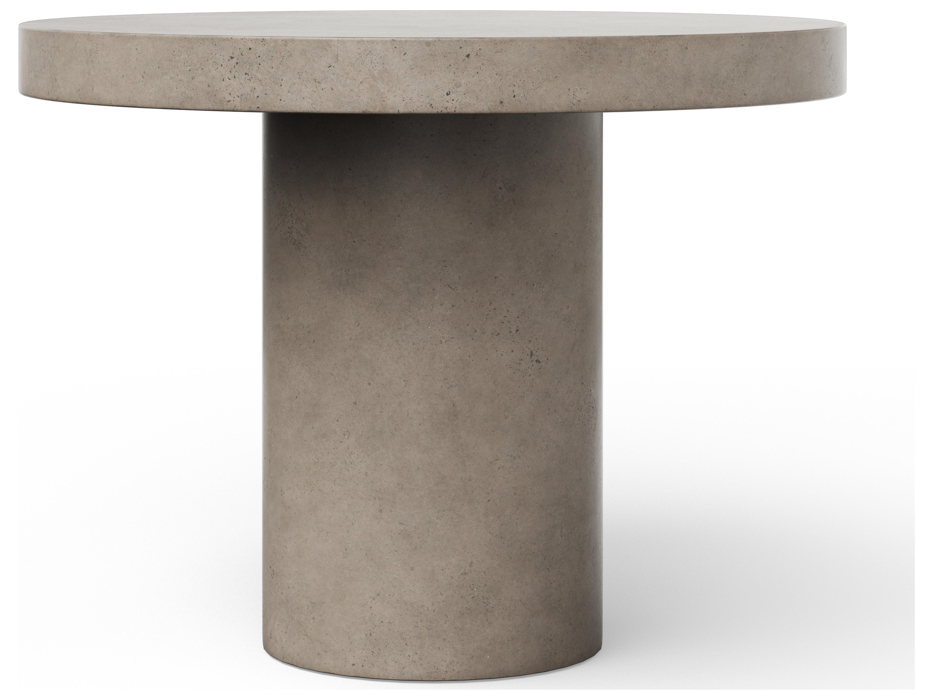 Mixx Dark Grey Concrete Round Counter Table