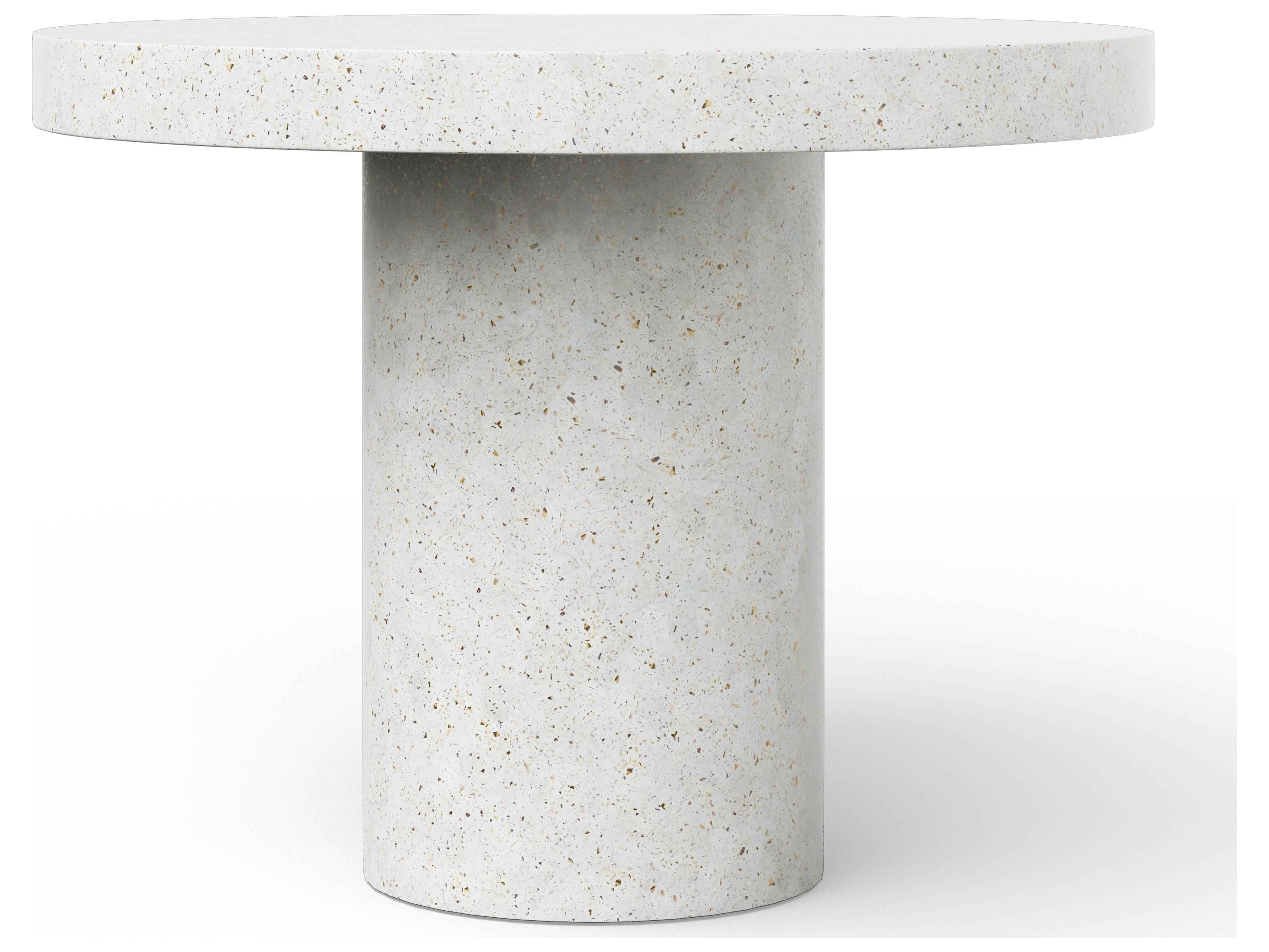 Mixx Ivory Terrazzo Concrete Round Counter Table