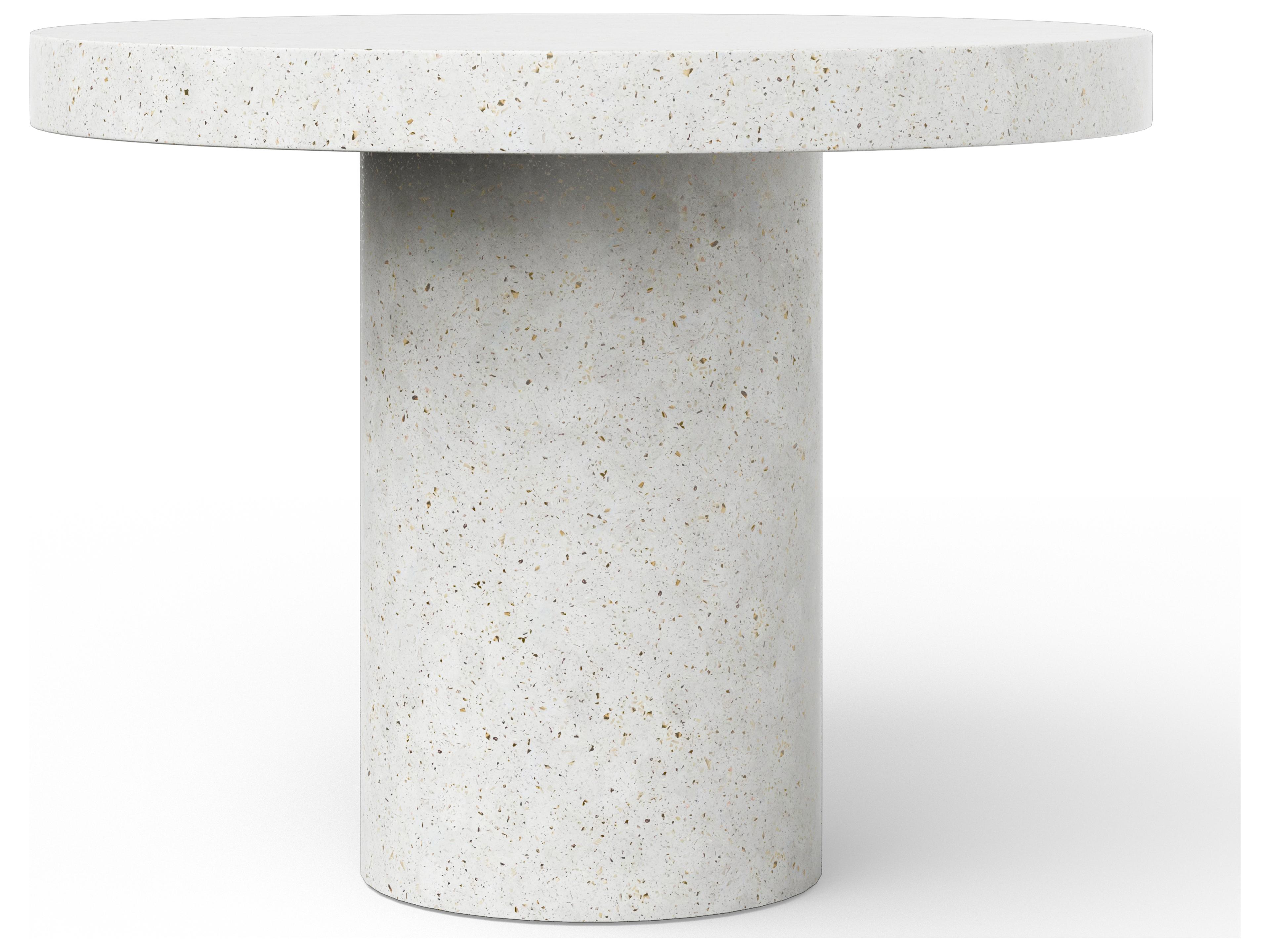 Urbia Outdoor Mixx Ivory Terrazzo Concrete Round Counter Table