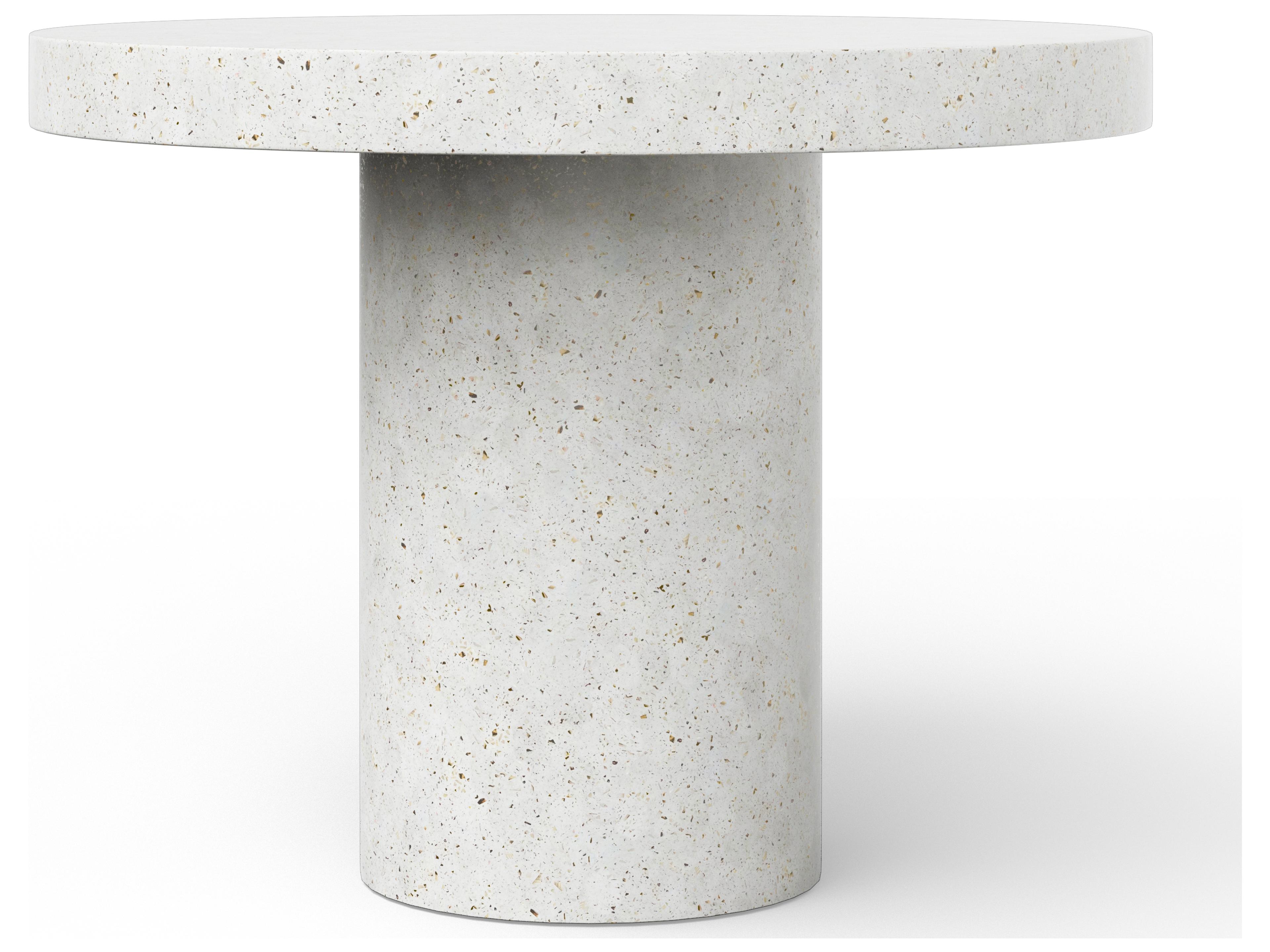 Urbia Outdoor Mixx Ivory Terrazzo Concrete Round Counter Table