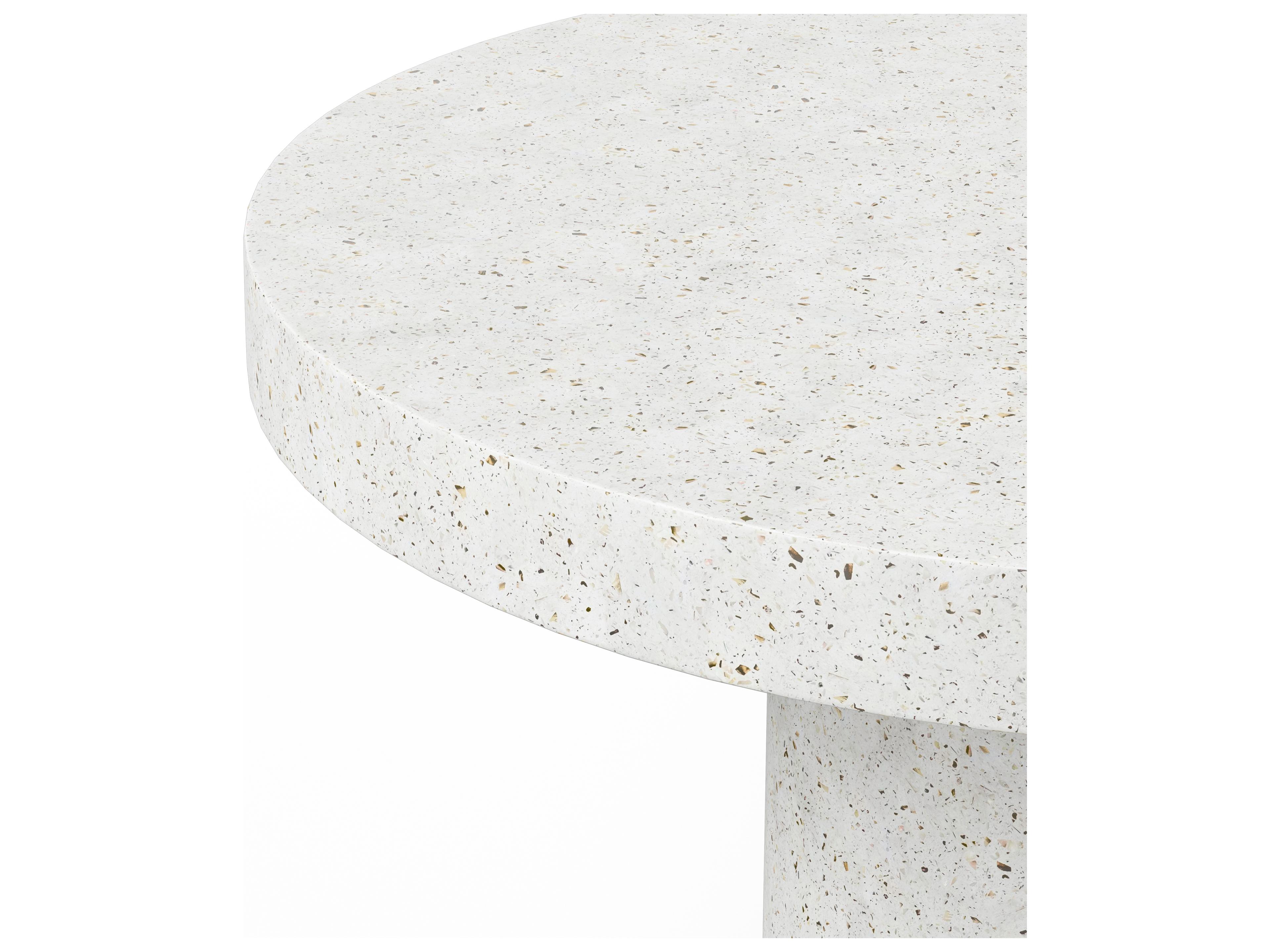Urbia Outdoor Mixx Ivory Terrazzo Concrete Round Counter Table
