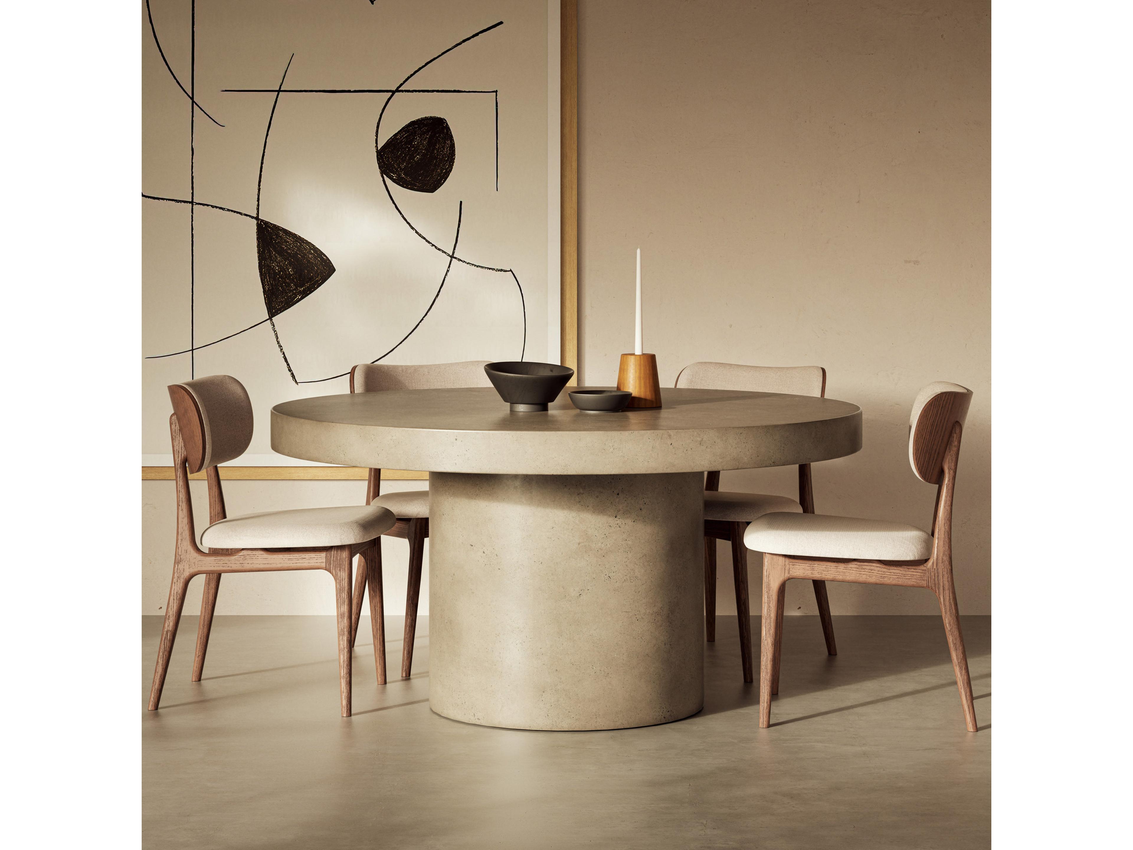 Urbia Outdoor Mixx Dark Grey Concrete Round Dining Table