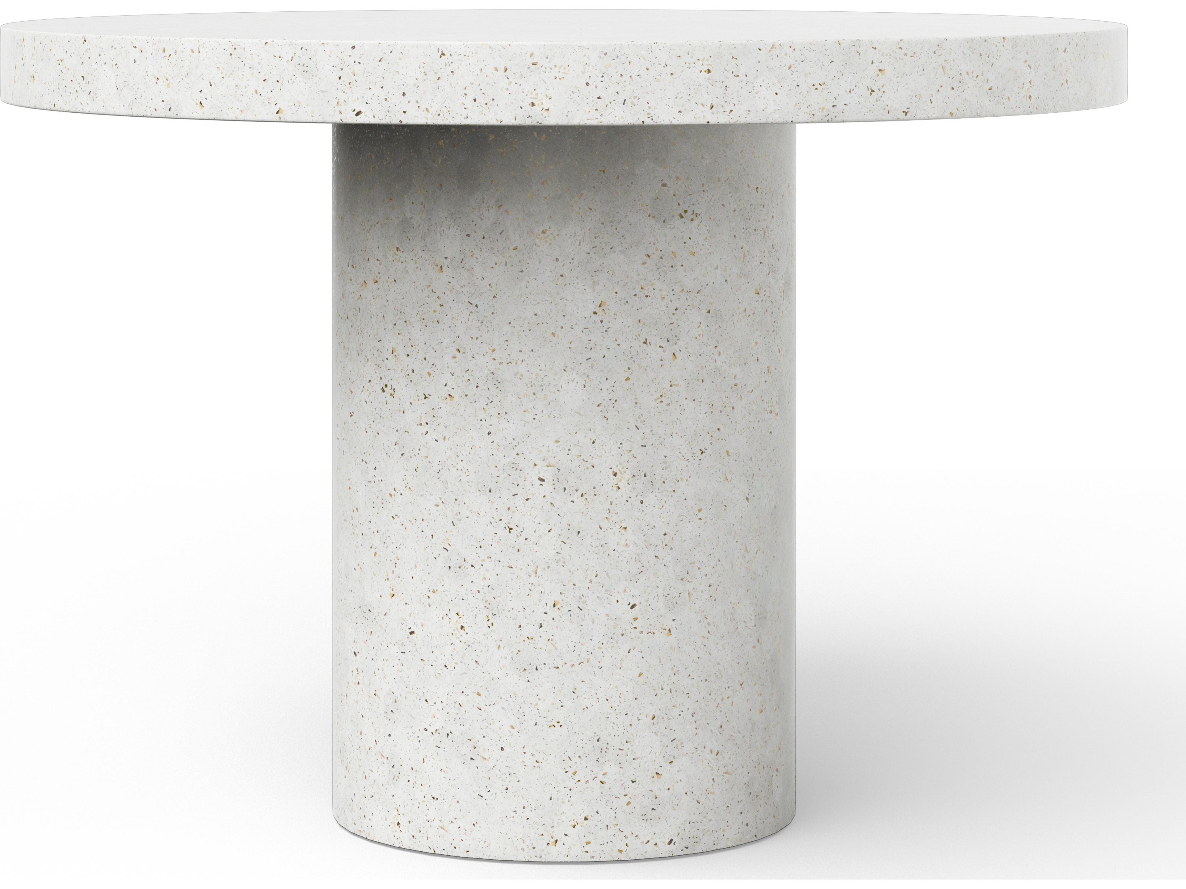 Urbia Outdoor Mixx Ivory Terrazzo Concrete Round Bar Table