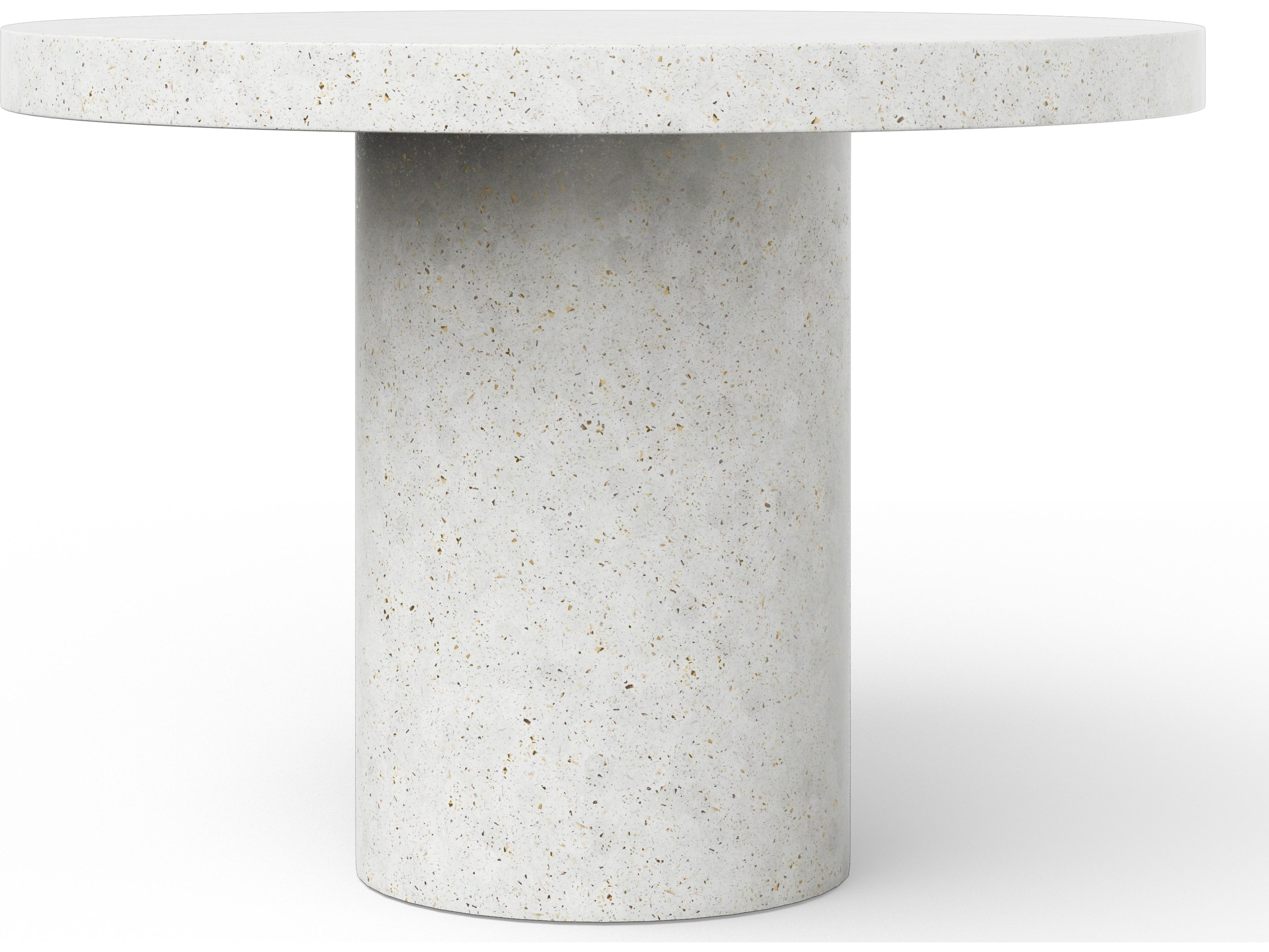 Urbia Outdoor Mixx Ivory Terrazzo Concrete Round Bar Table