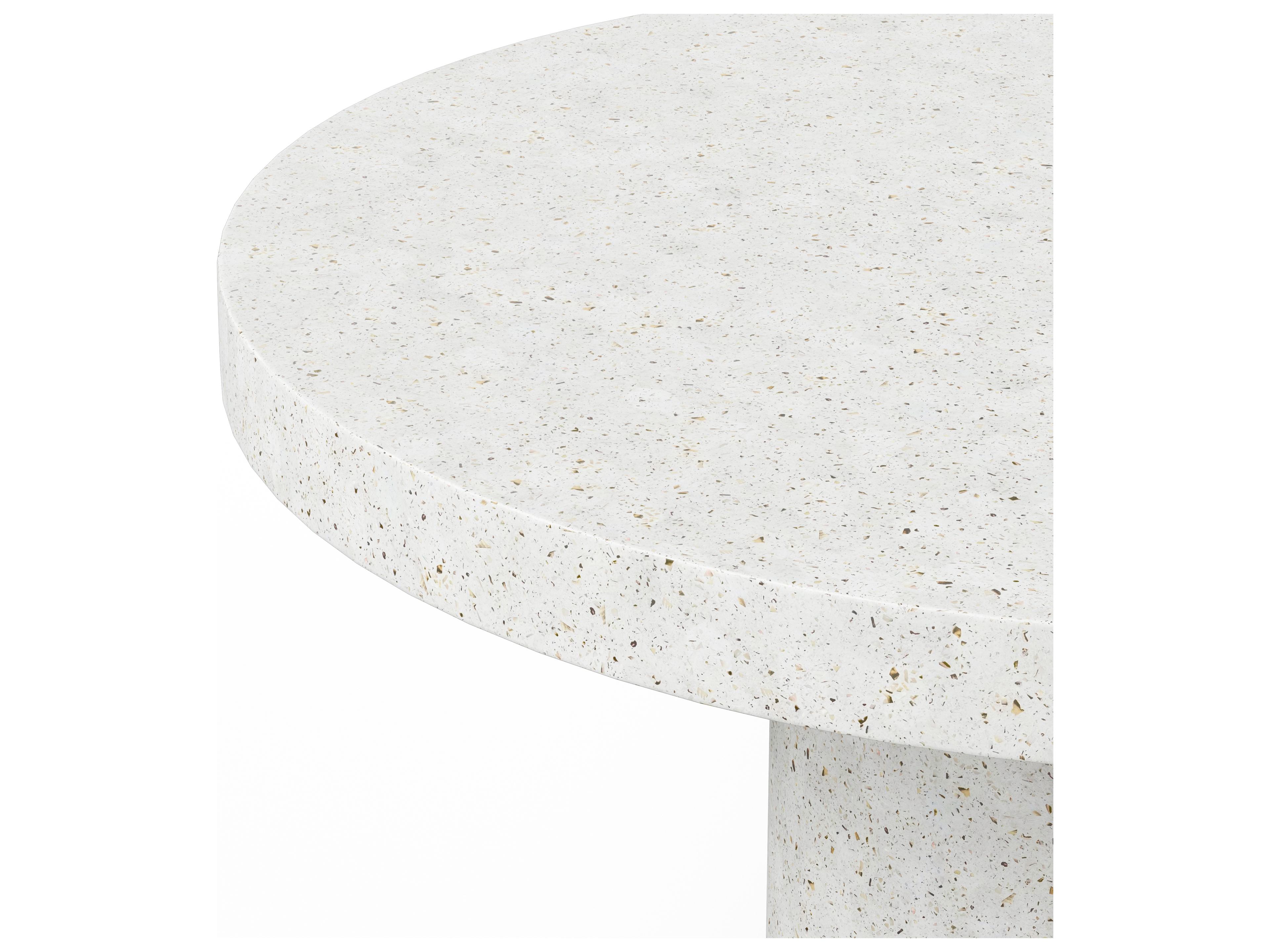 Urbia Outdoor Mixx Ivory Terrazzo Concrete Round Bar Table