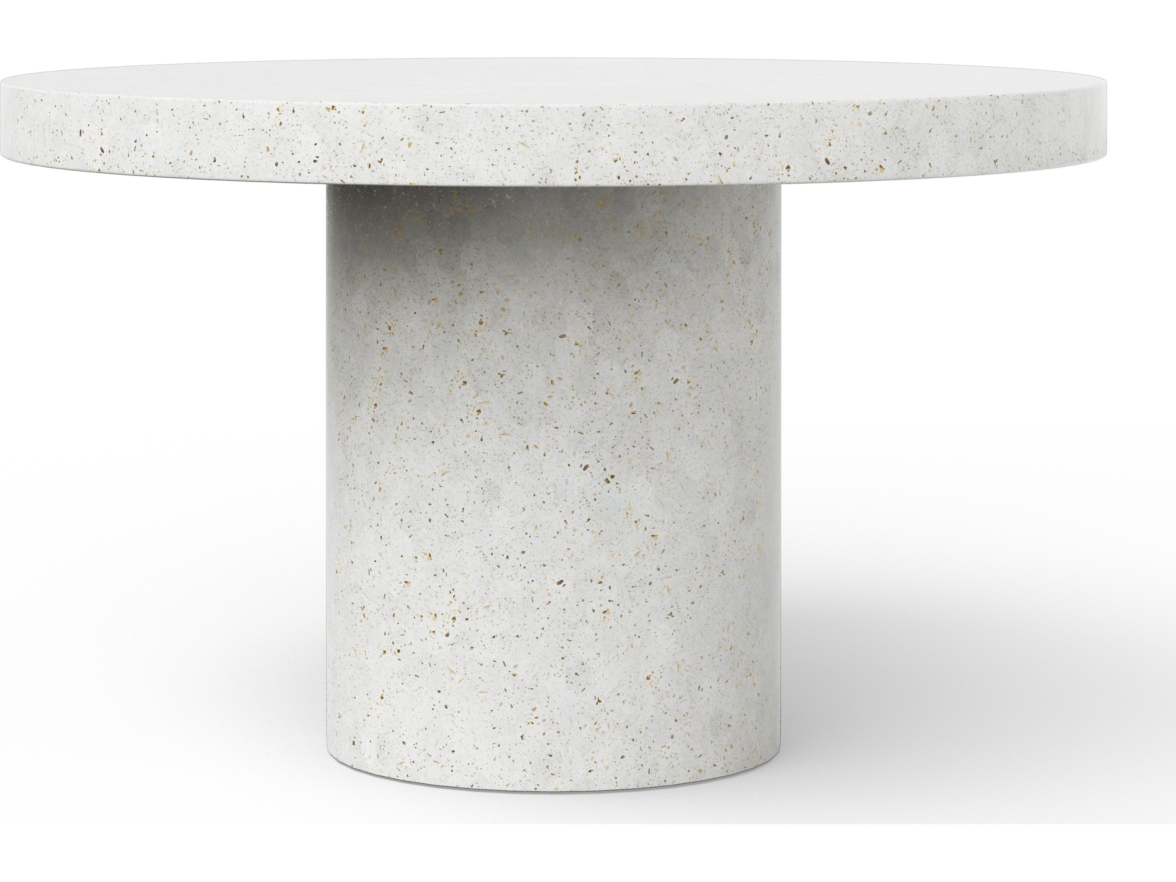 Mixx Ivory Terrazzo Concrete Round Counter Table