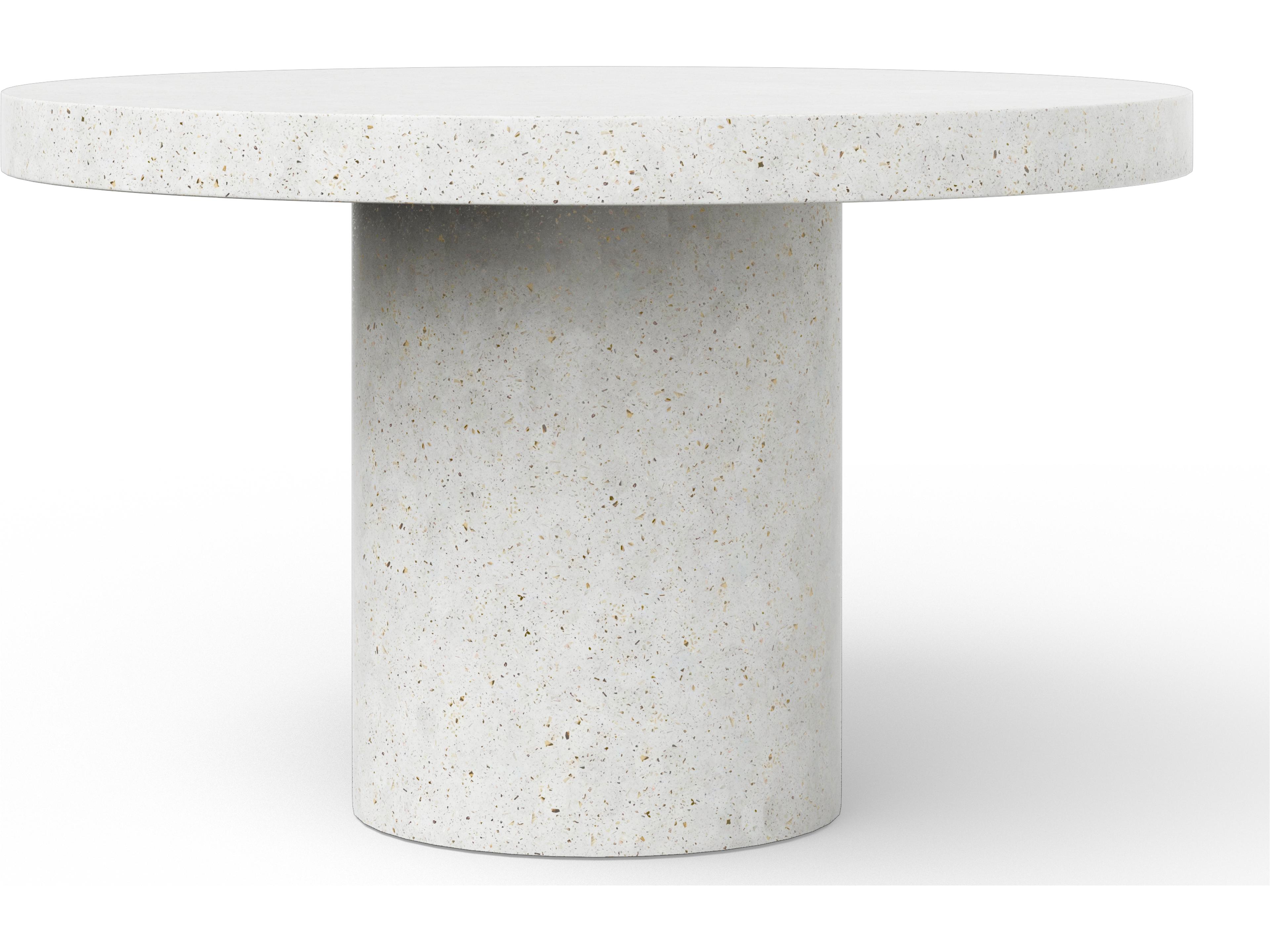 Urbia Outdoor Mixx Ivory Terrazzo Concrete Round Counter Table