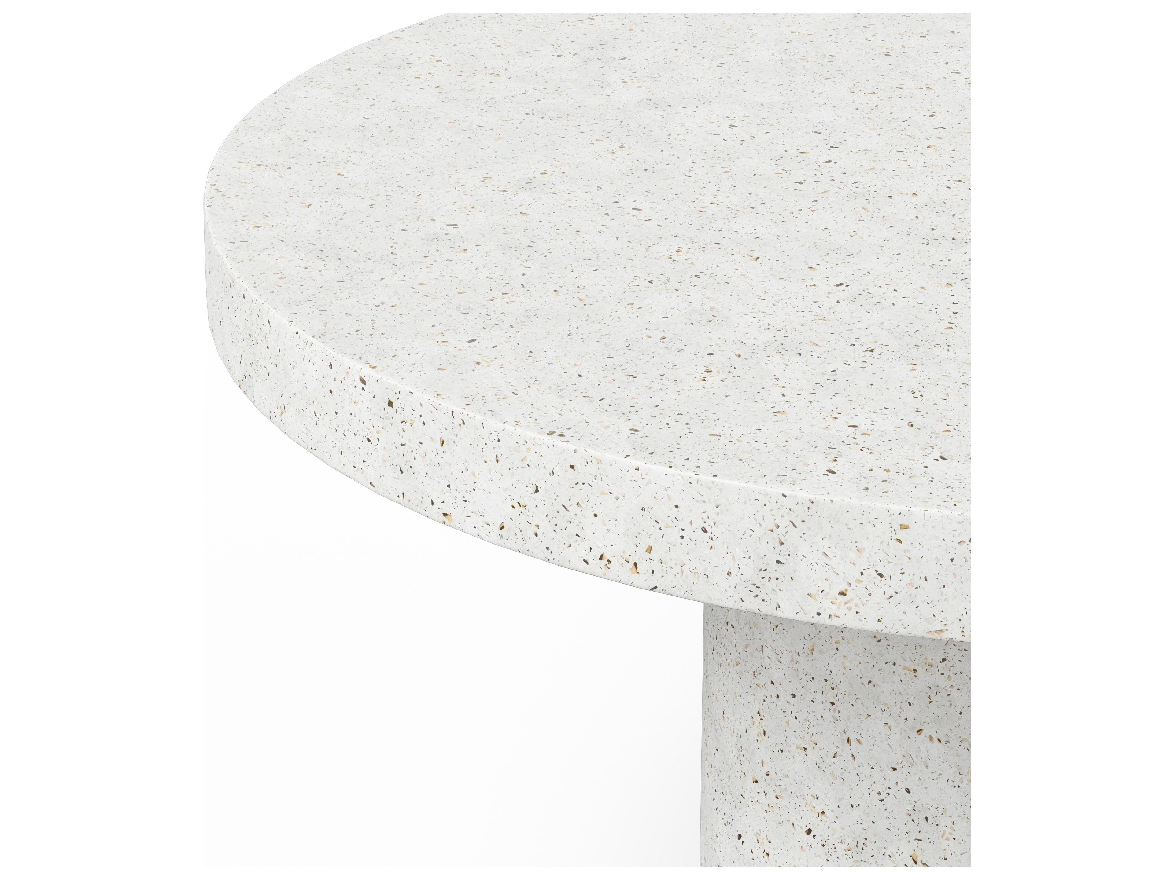 Urbia Outdoor Mixx Ivory Terrazzo Concrete Round Counter Table