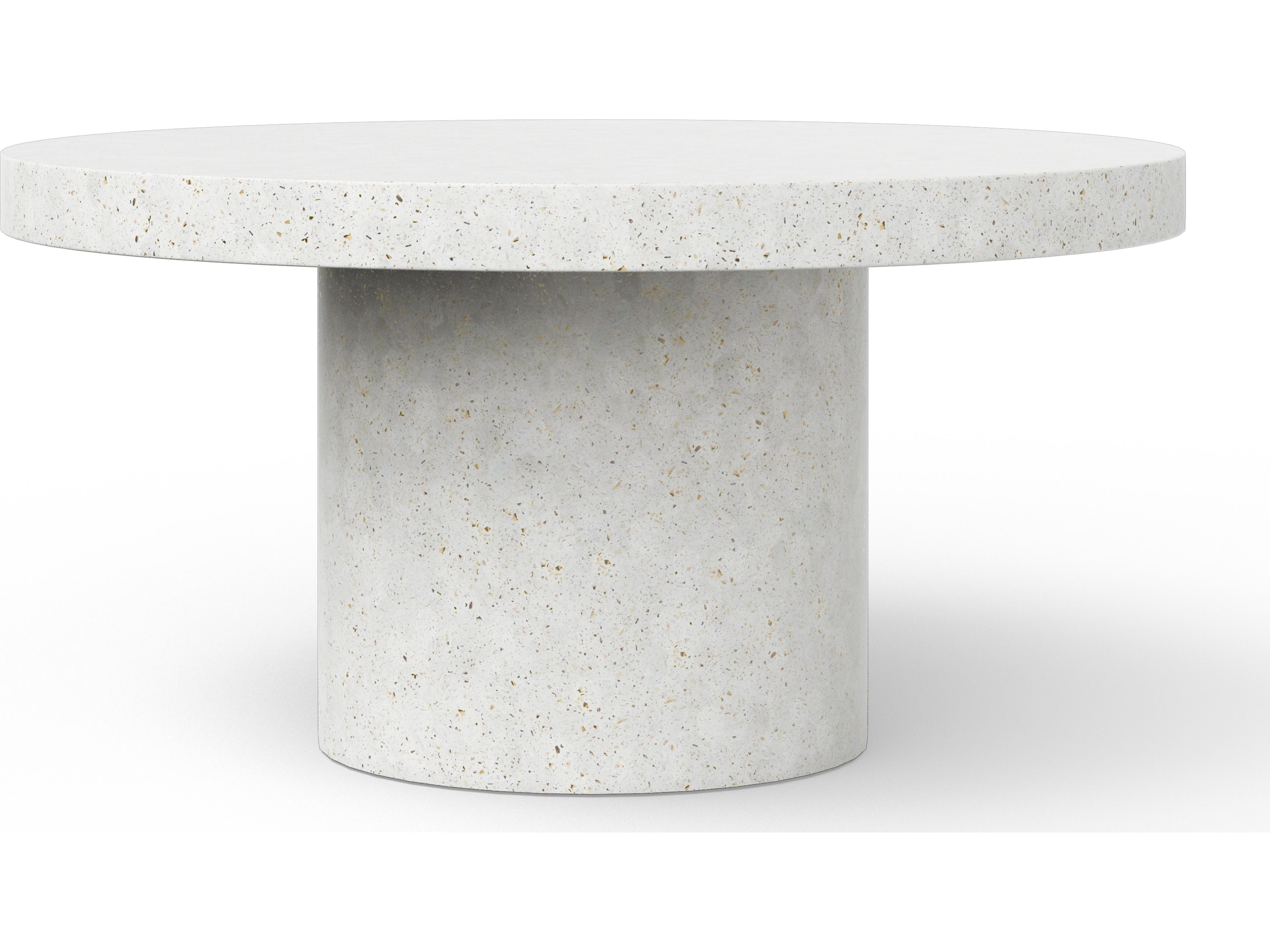Mixx Ivory Terrazzo Concrete Round Dining Table
