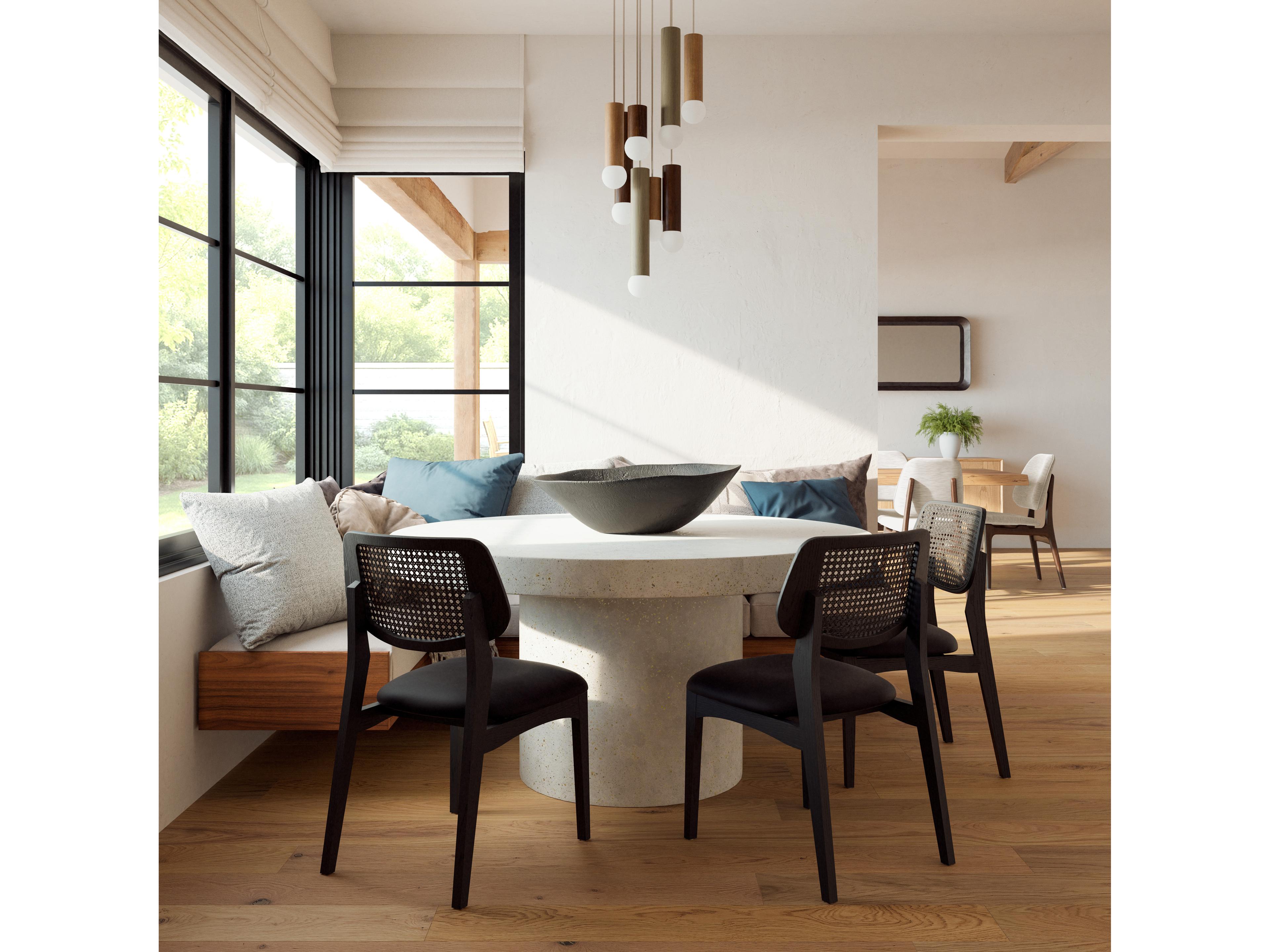 Urbia Outdoor Mixx Ivory Terrazzo Concrete Round Dining Table