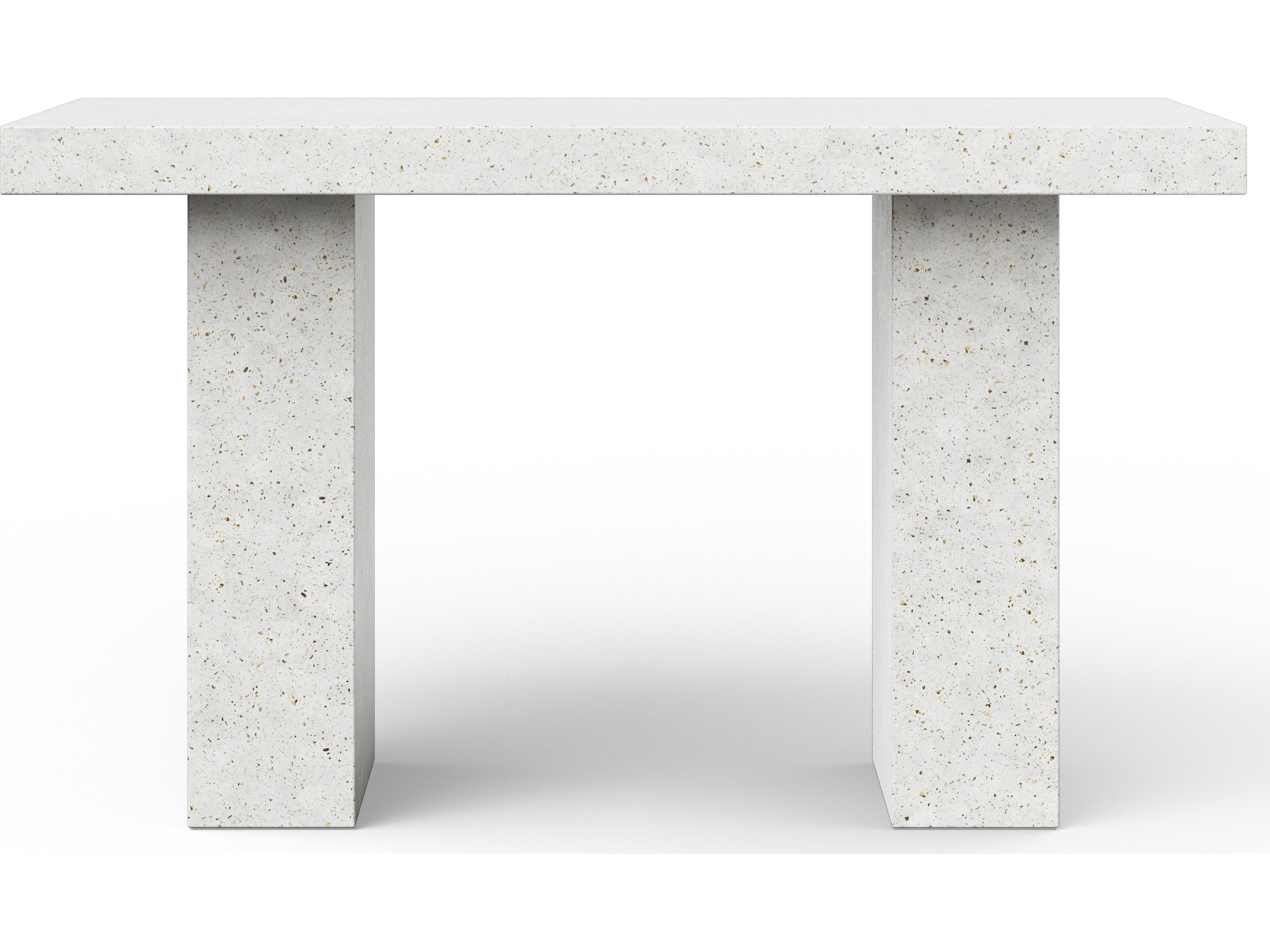Mixx Ivory Terrazzo Concrete Rectangular Bar Table