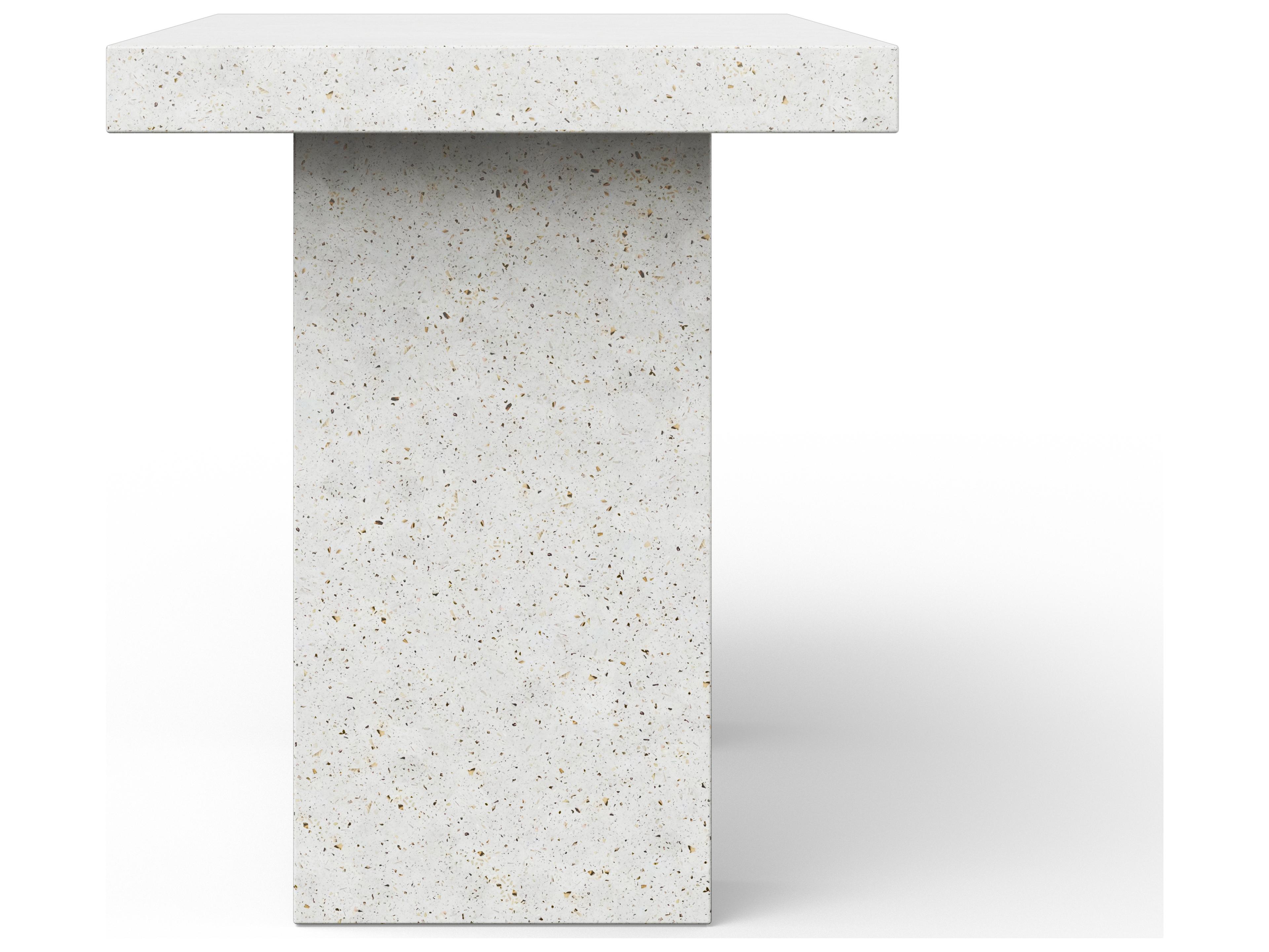 Urbia Outdoor Mixx Ivory Terrazzo Concrete Rectangular Bar Table