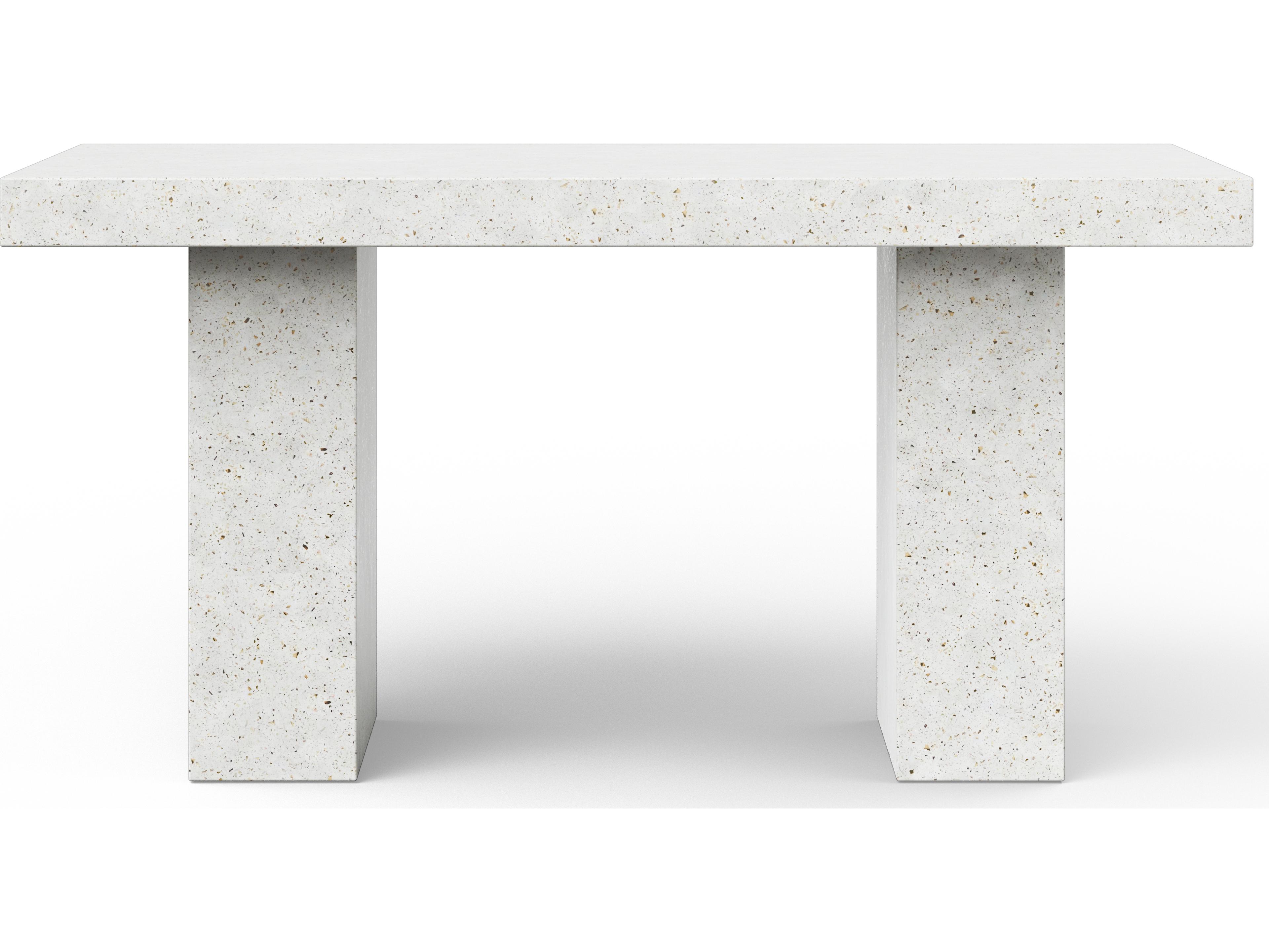 Urbia Outdoor Mixx Ivory Terrazzo Concrete Rectangular Counter Table