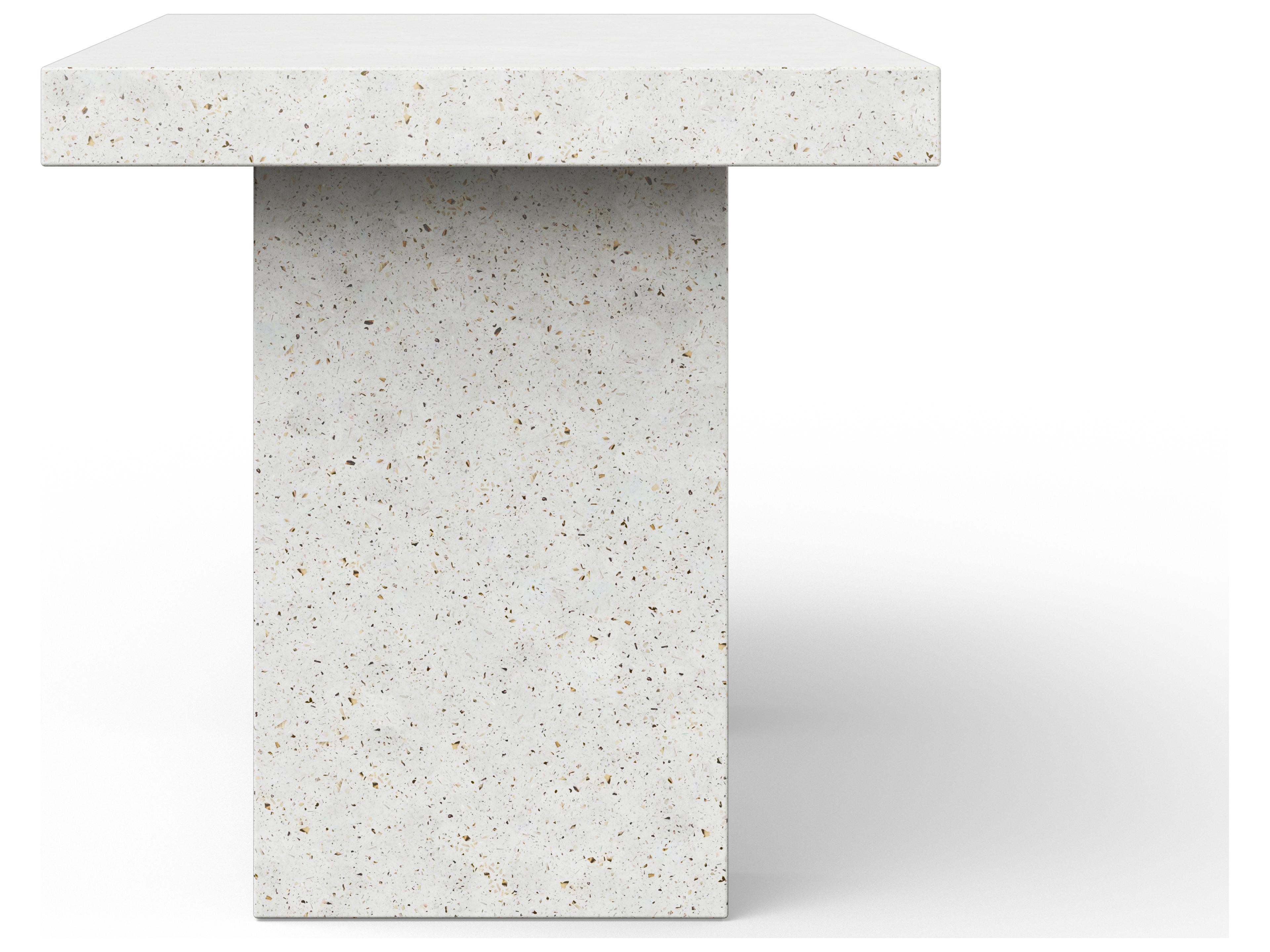 Urbia Outdoor Mixx Ivory Terrazzo Concrete Rectangular Counter Table