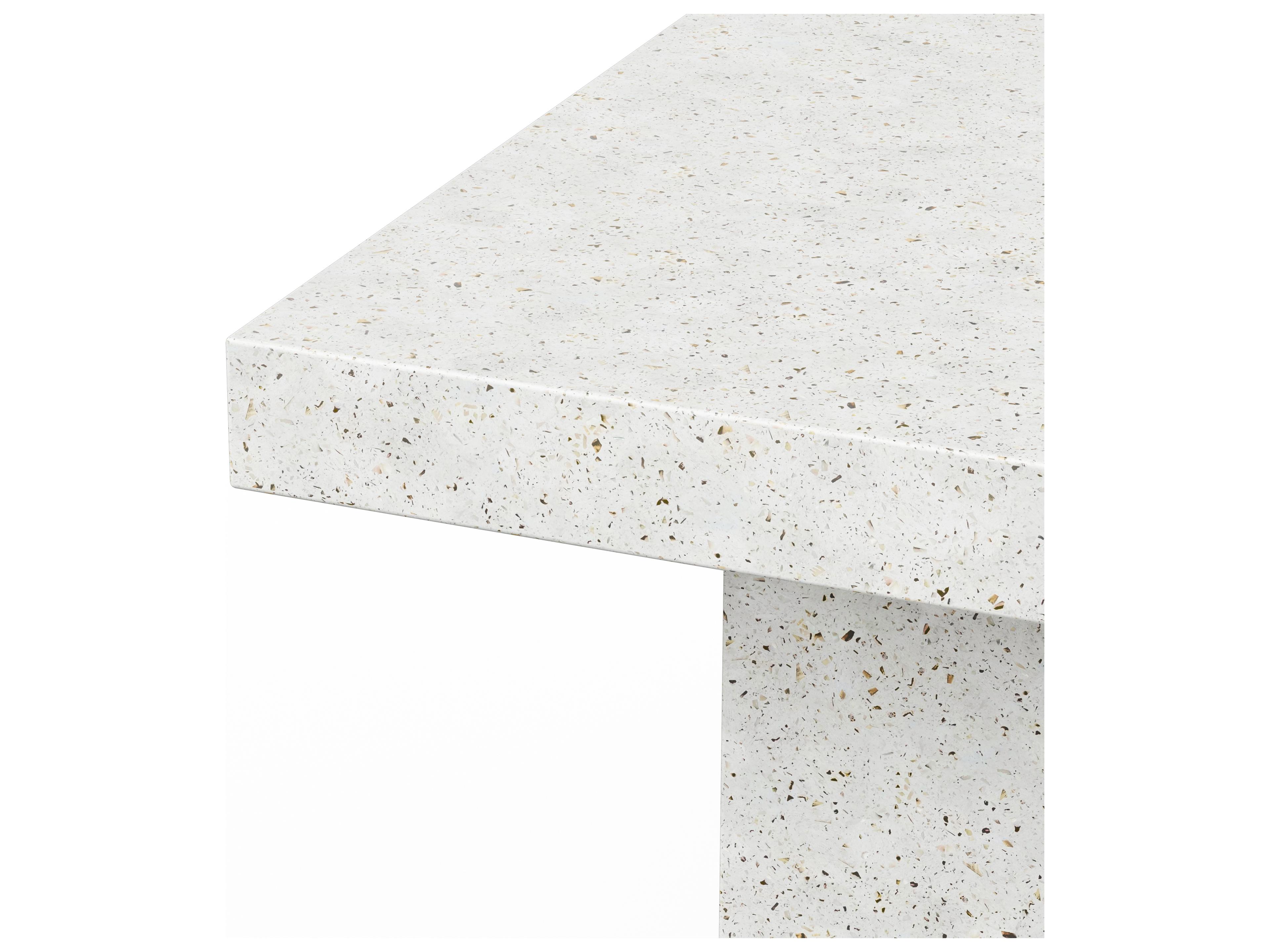 Urbia Outdoor Mixx Ivory Terrazzo Concrete Rectangular Counter Table
