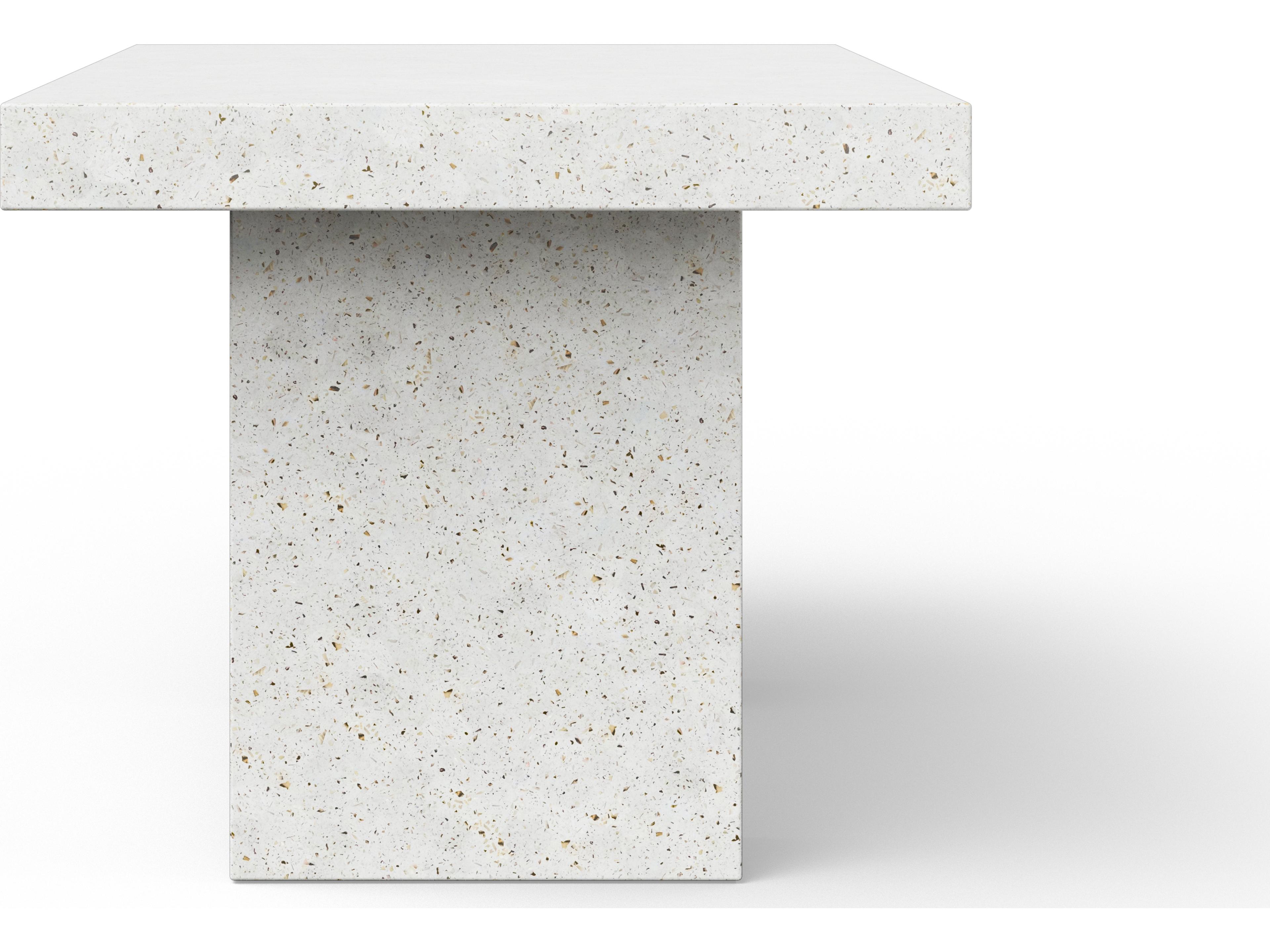 Urbia Outdoor Mixx Ivory Terrazzo Concrete Rectangular Dining Table