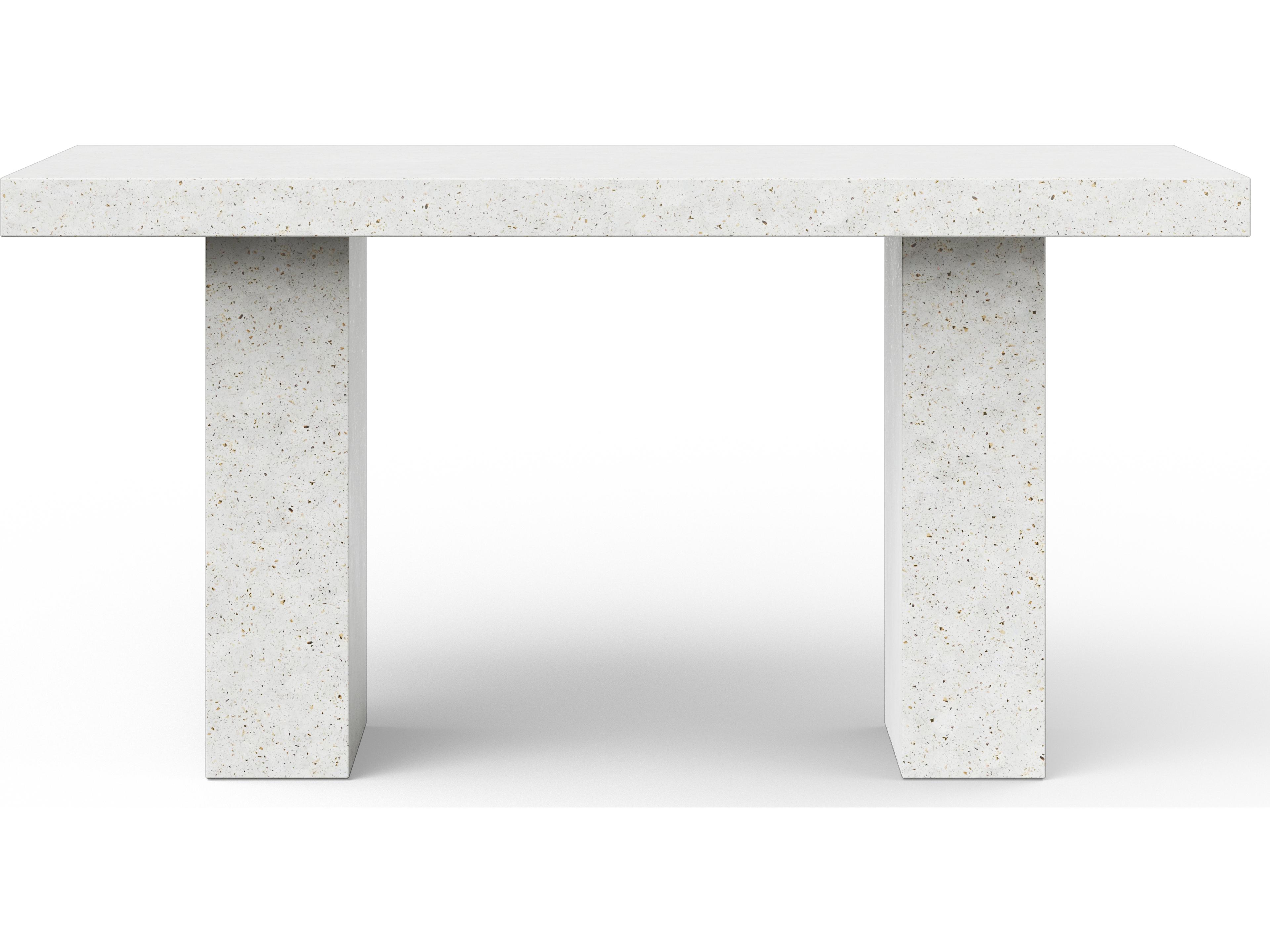 Mixx Ivory Terrazzo Concrete Rectangular Bar Table