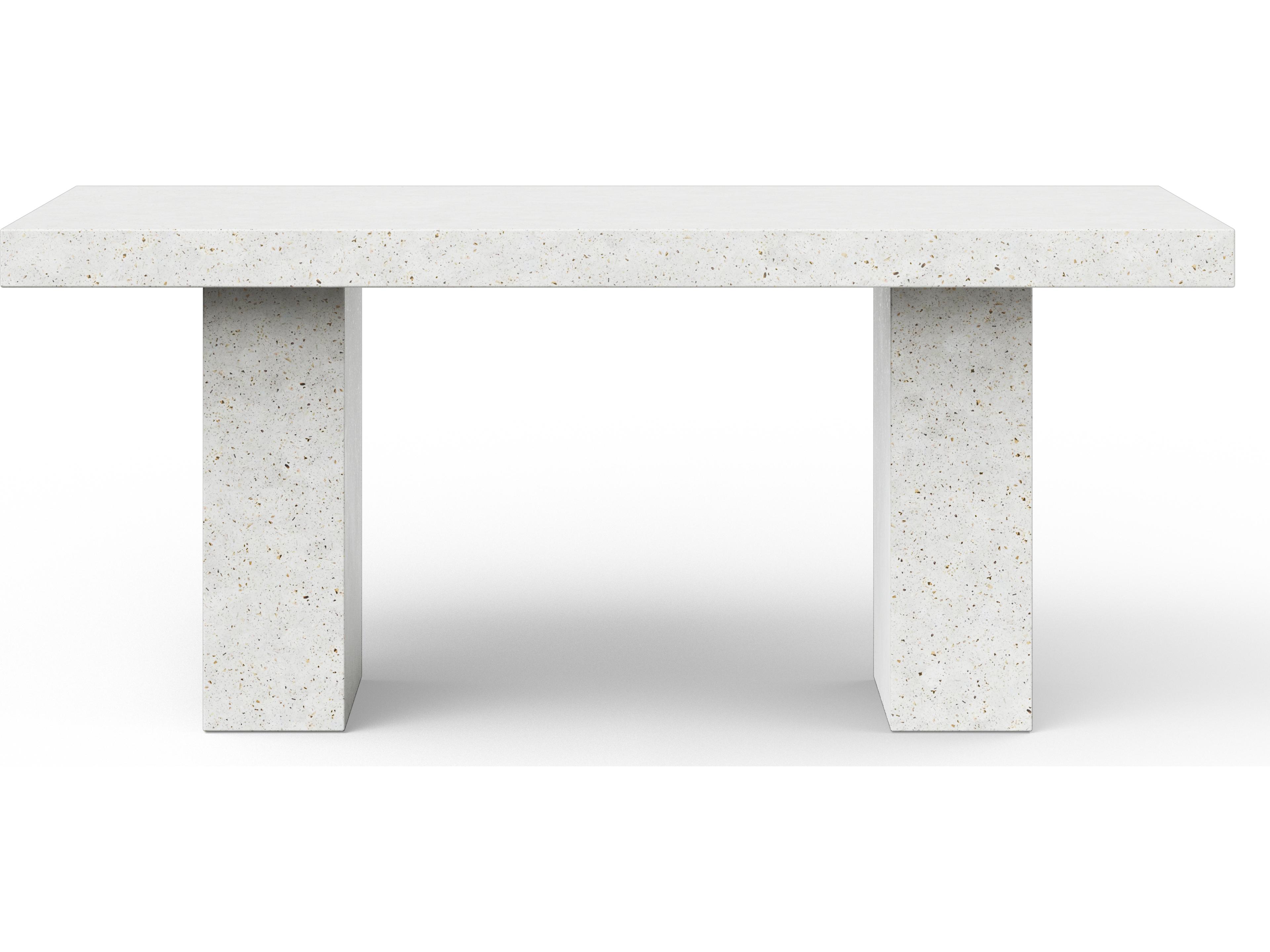 Mixx Ivory Terrazzo Concrete Rectangular Counter Table