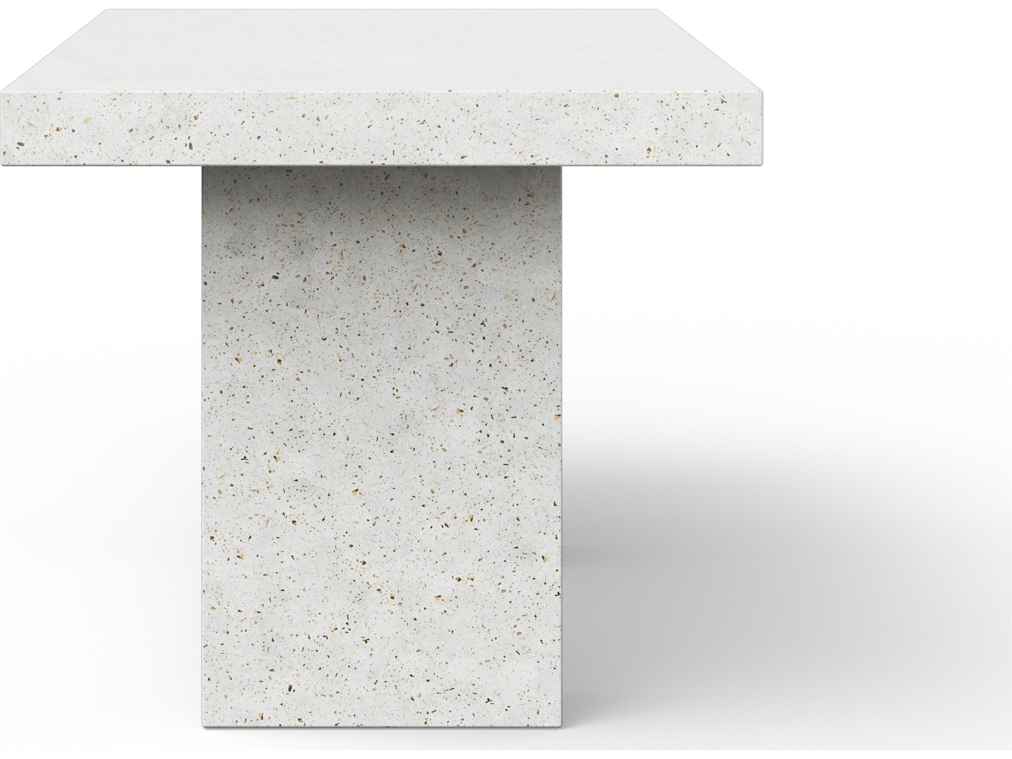 Urbia Outdoor Mixx Ivory Terrazzo Concrete Rectangular Counter Table
