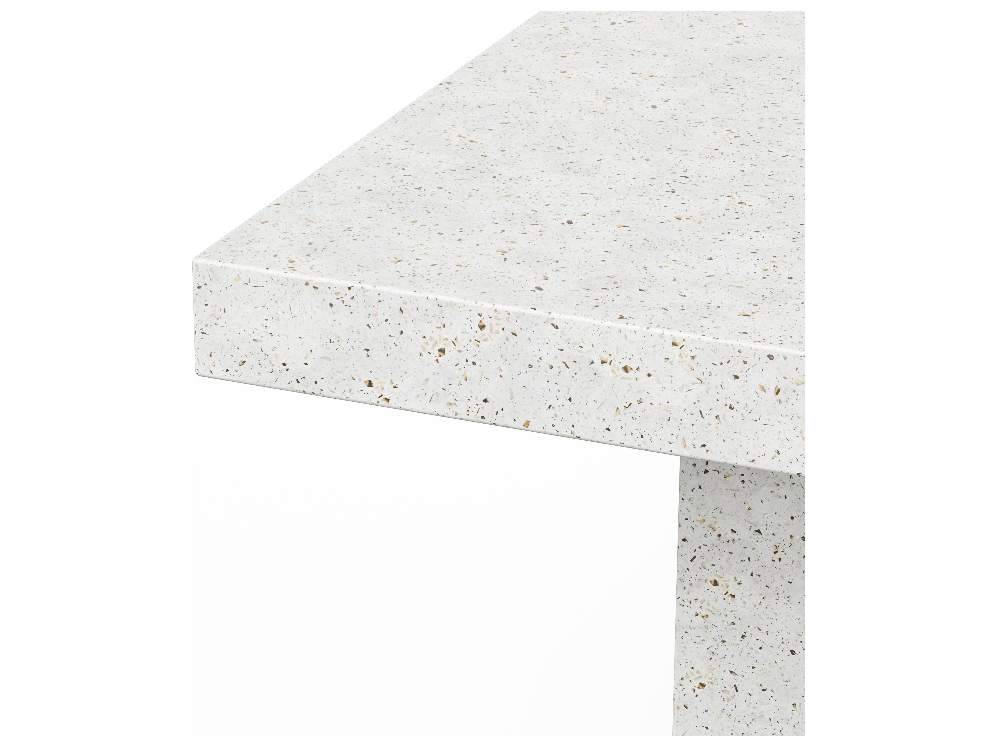 Urbia Outdoor Mixx Ivory Terrazzo Concrete Rectangular Counter Table