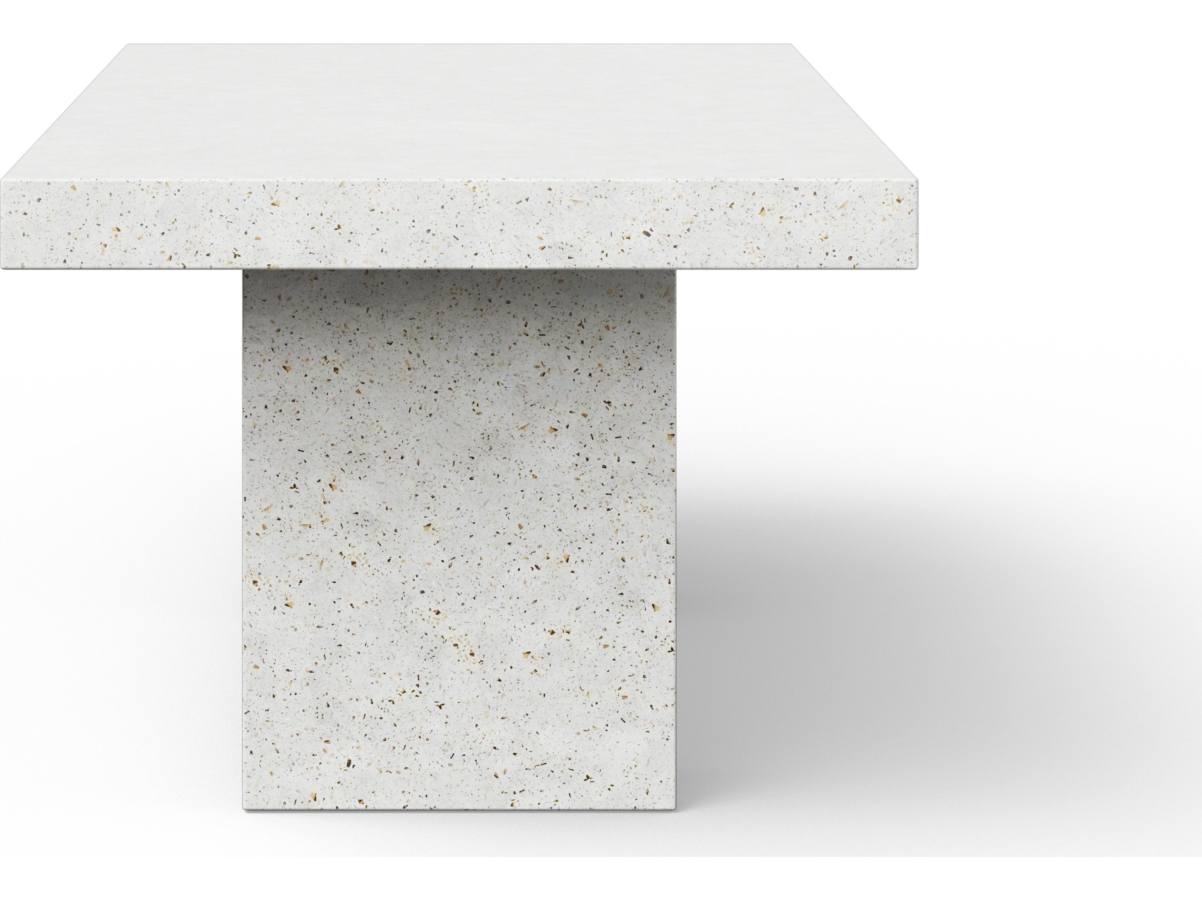 Urbia Outdoor Mixx Ivory Terrazzo Concrete Rectangular Dining Table
