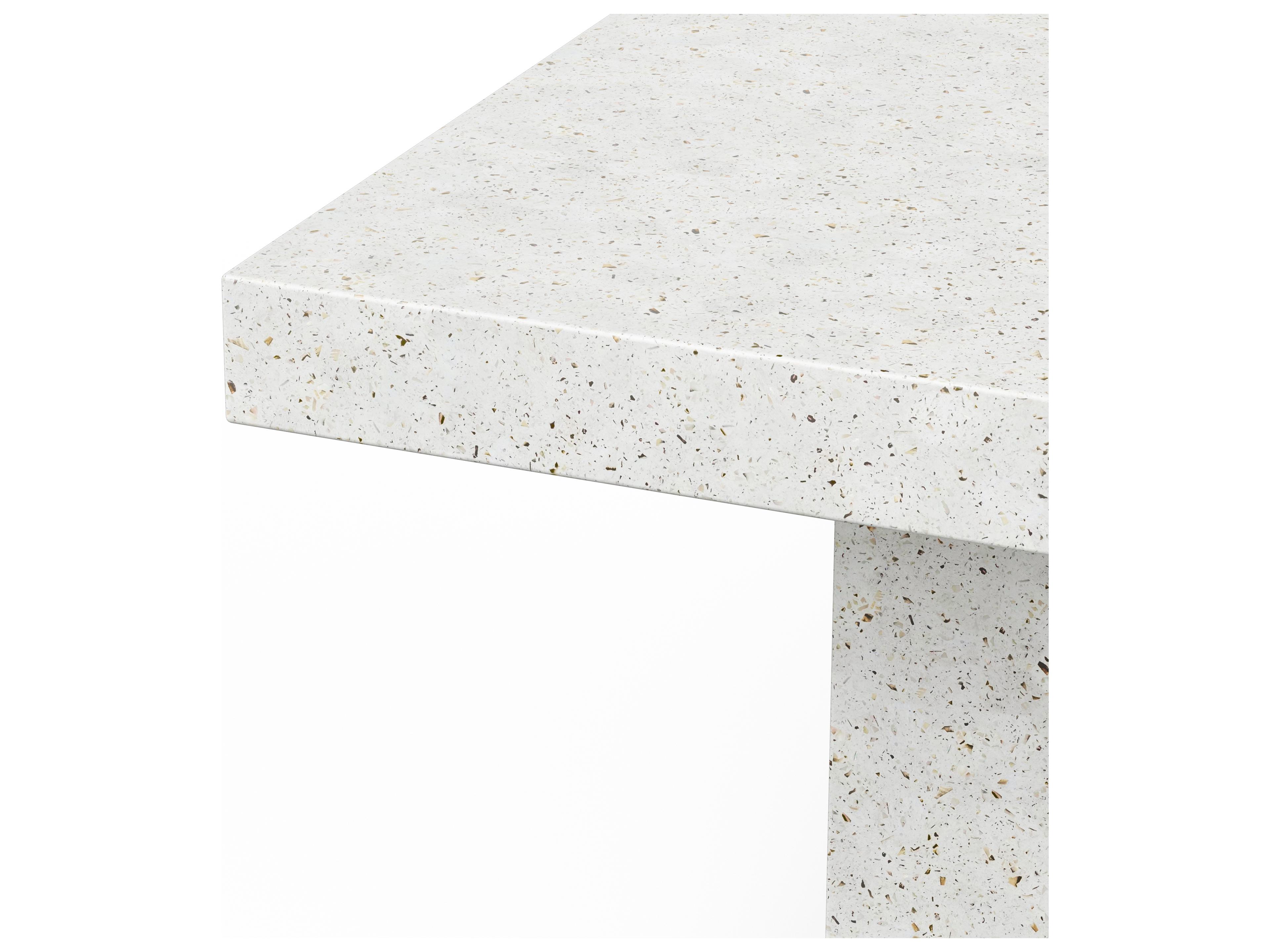 Urbia Outdoor Mixx Ivory Terrazzo Concrete Rectangular Dining Table