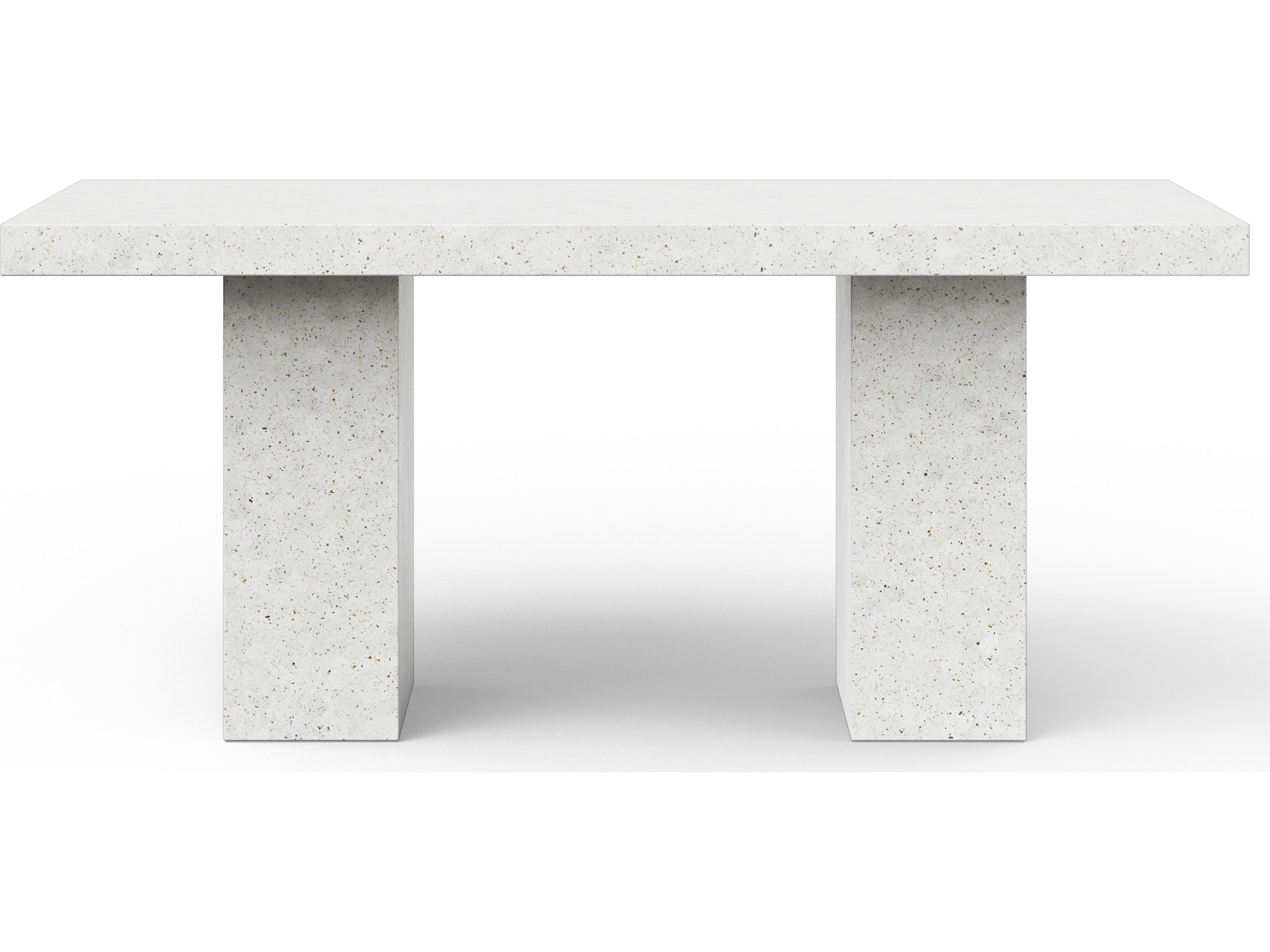 Mixx Ivory Terrazzo Concrete Rectangular Bar Table