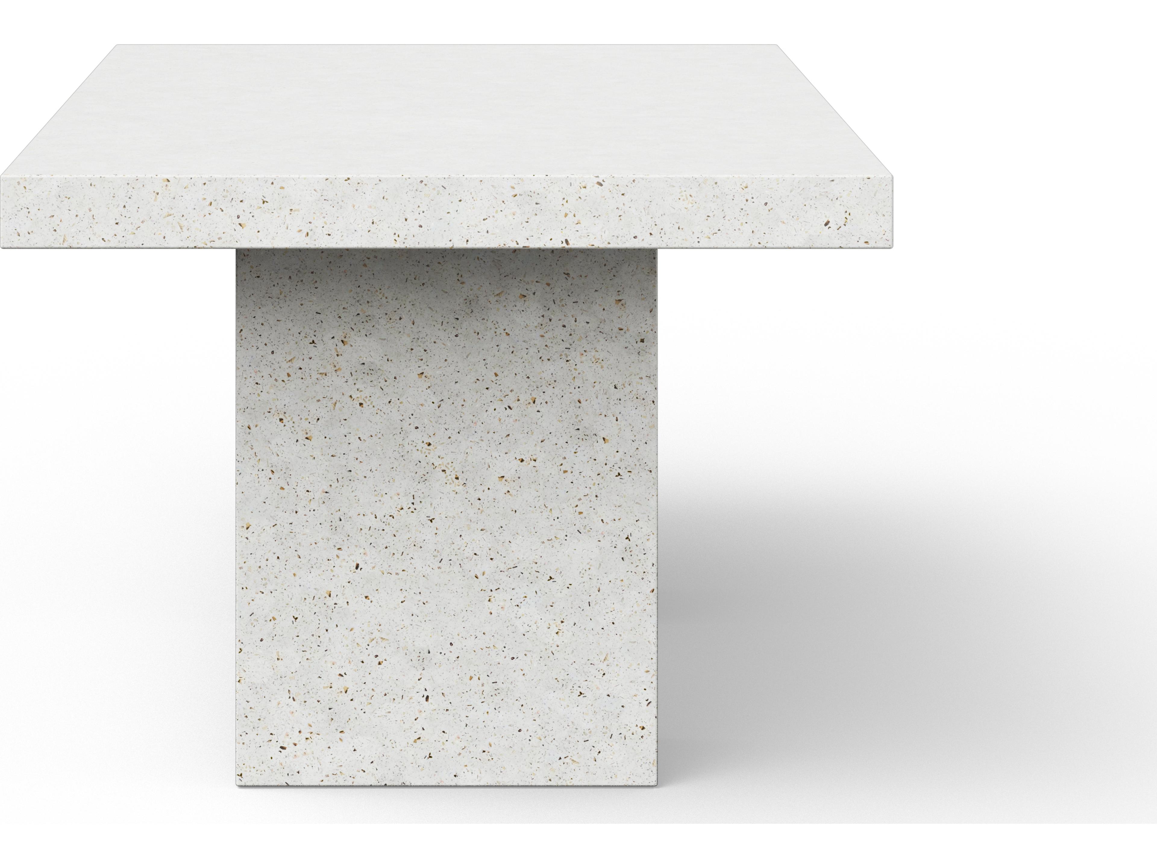 Urbia Outdoor Mixx Ivory Terrazzo Concrete Rectangular Counter Table