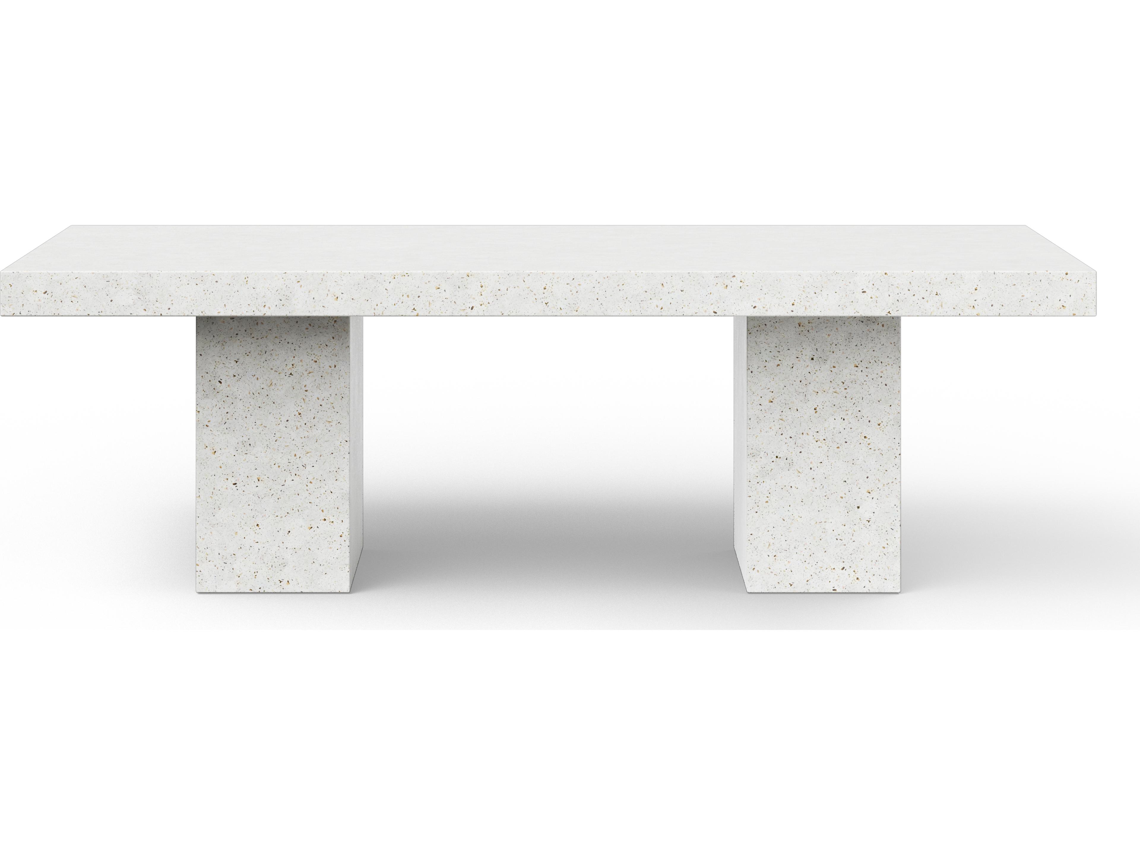 Mixx Ivory Terrazzo Concrete Rectangular Dining Table