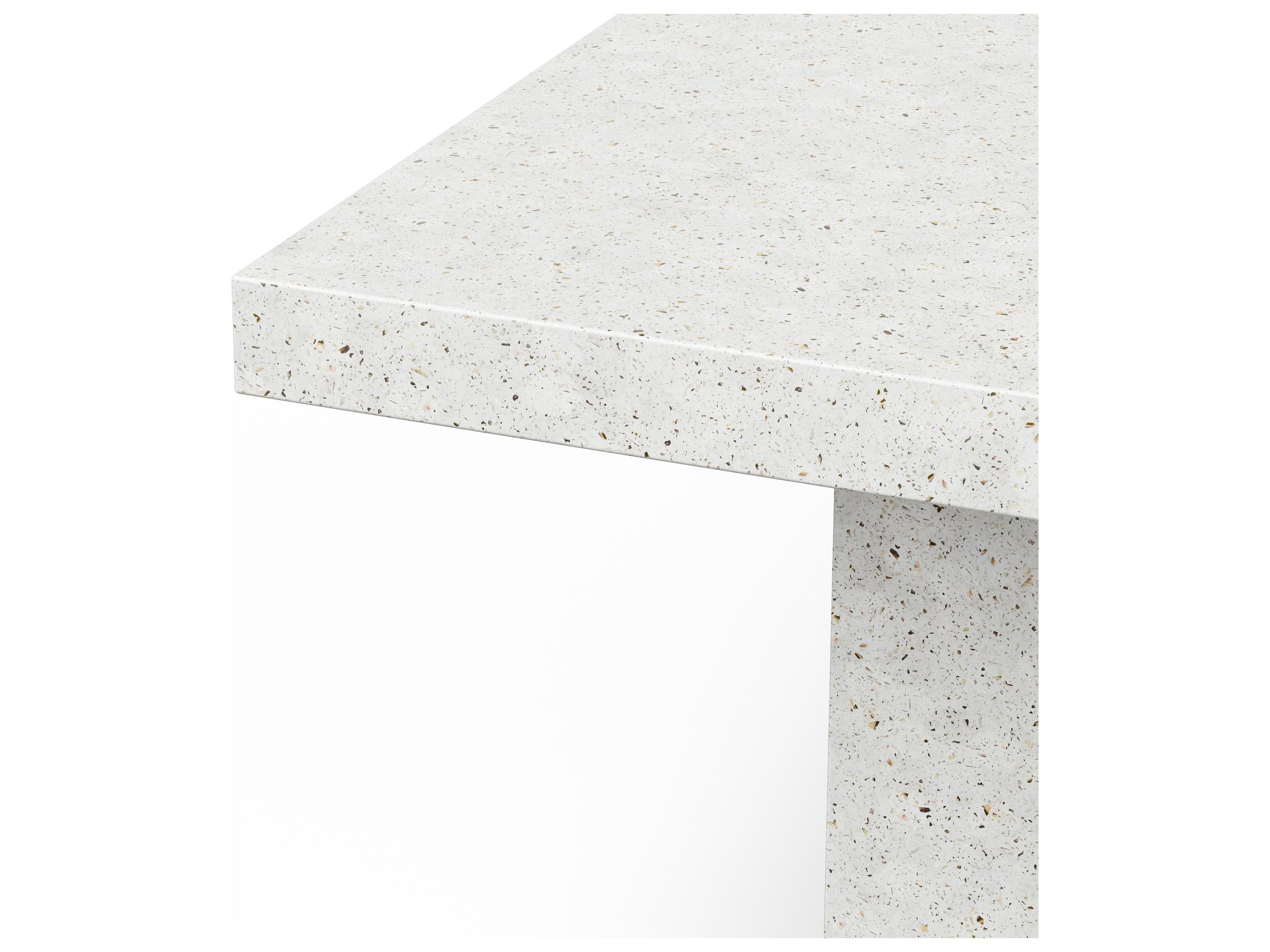 Urbia Outdoor Mixx Ivory Terrazzo Concrete Rectangular Dining Table