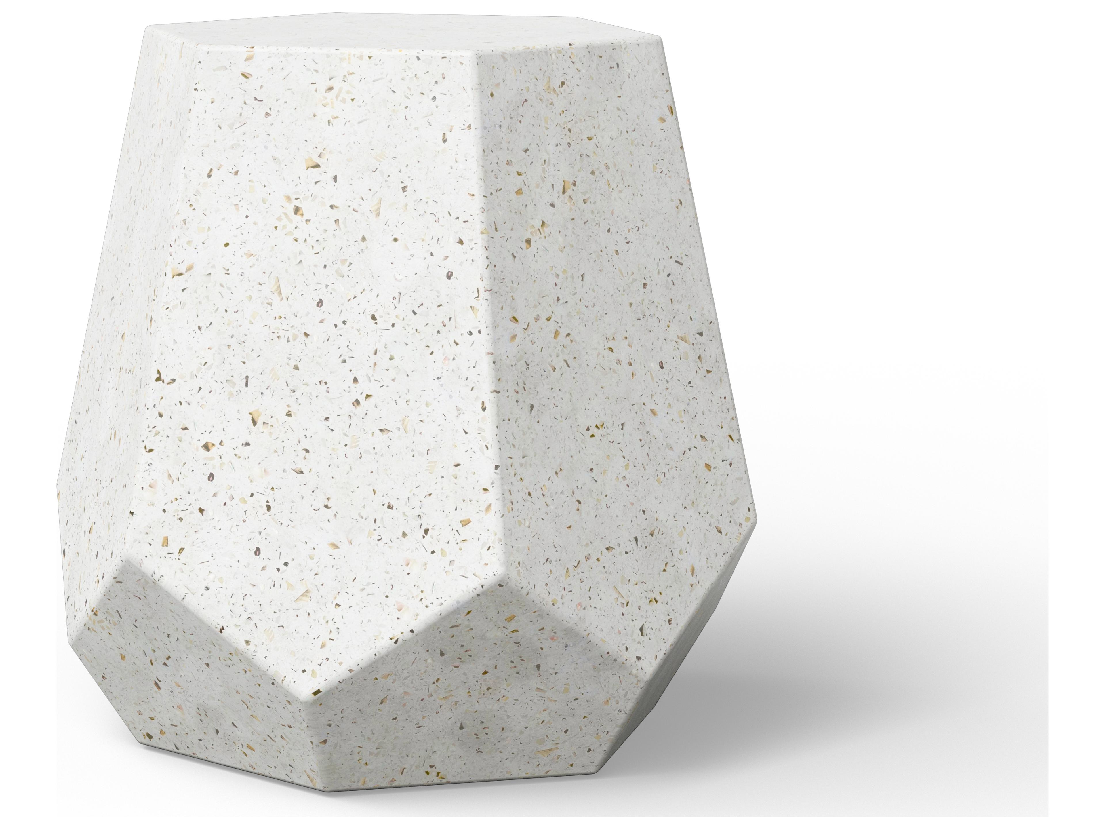 Mixx Ivory Terrazzo Concrete Garden Stool