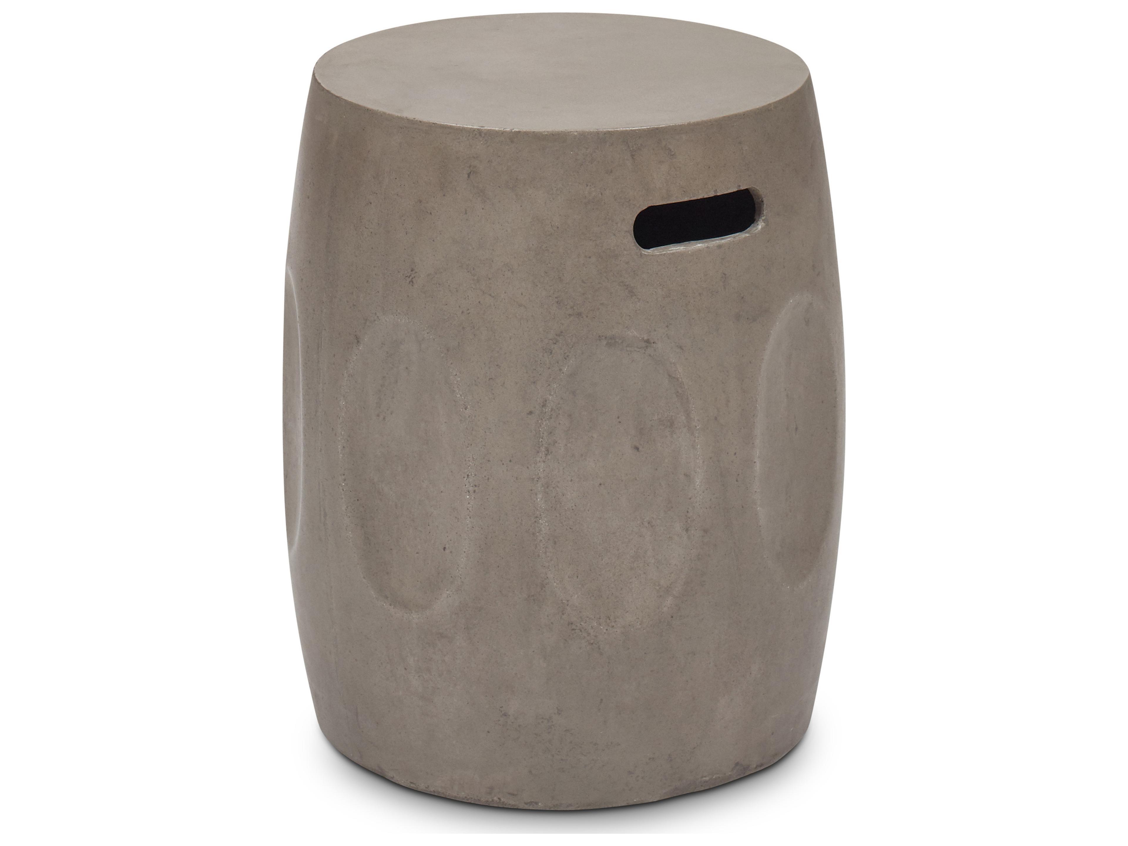 Urbia Outdoor Dark Grey Concrete Genevieve Garden Stool
